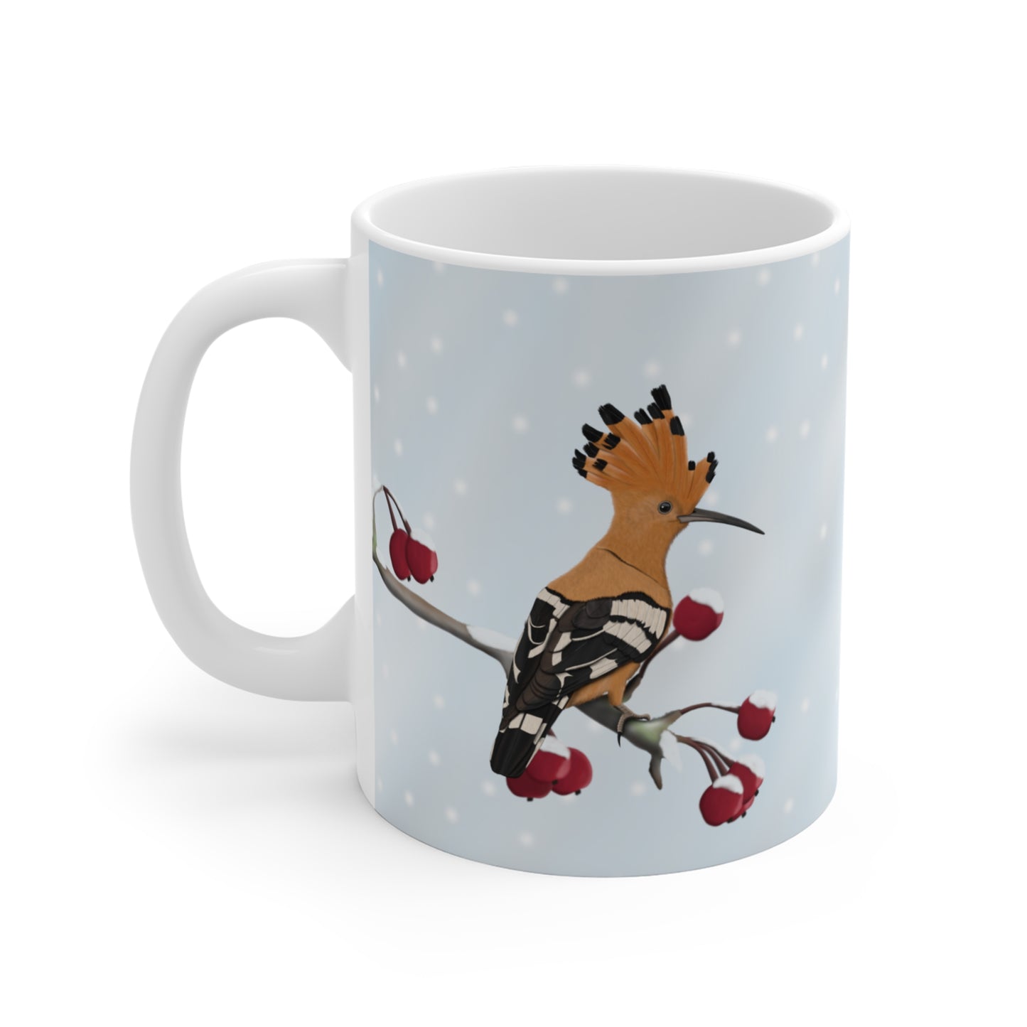 Hoopoe Winter Bird Ceramic Mug 11oz - jz.birds
