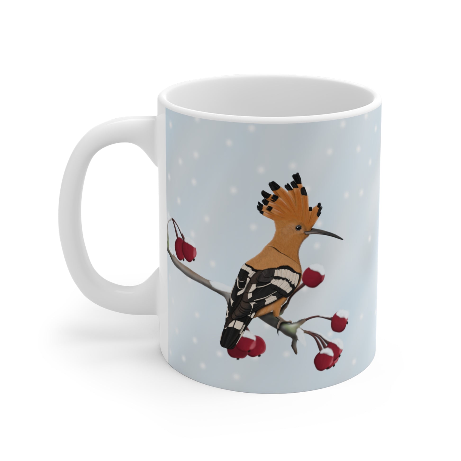 Hoopoe Winter Bird Ceramic Mug 11oz - jz.birds