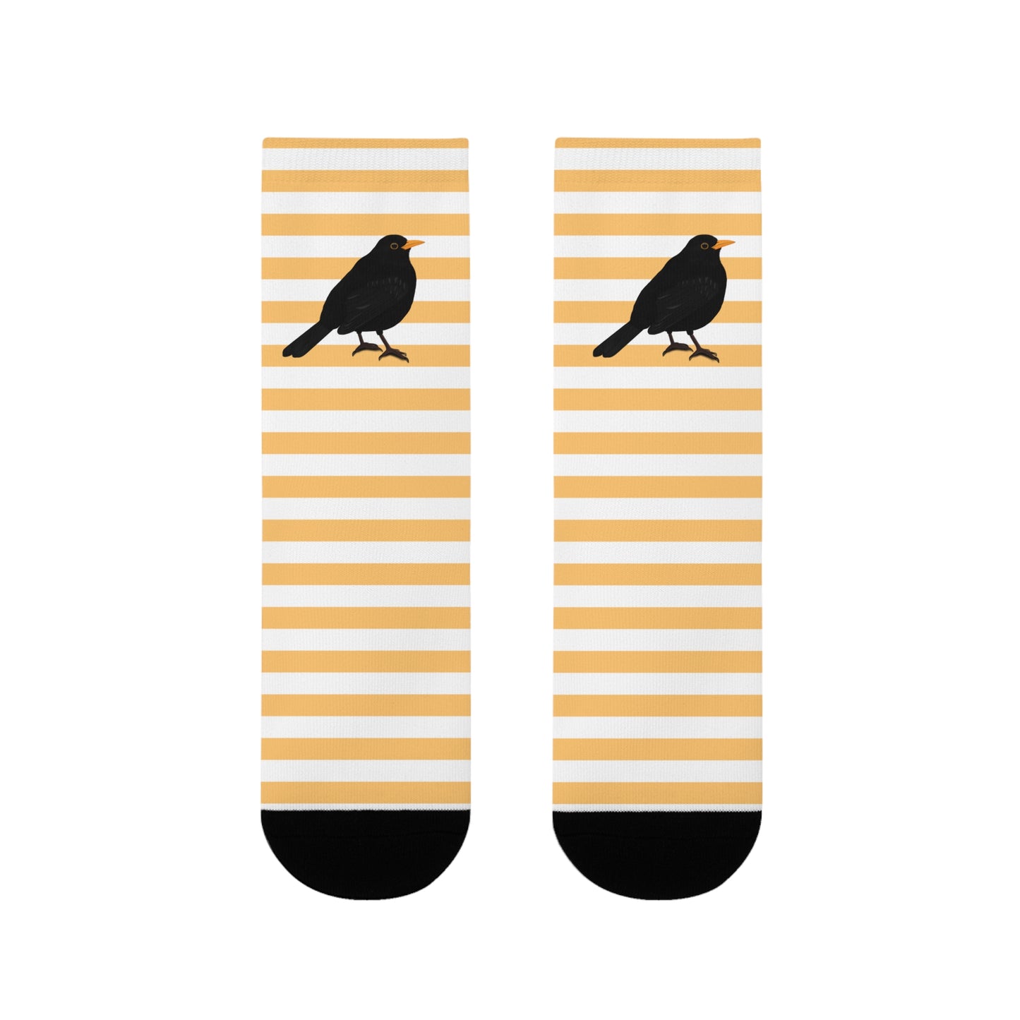Amsel Vogel Socken mit Orange Weißen Streifen für Vogelfreunde & Vogelbeobachter
