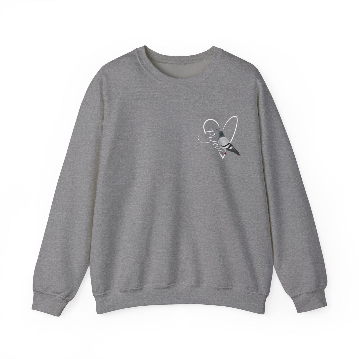 Pigeon Heart Birdlover Ornithologist Bird Sweatshirt – Crew neck,