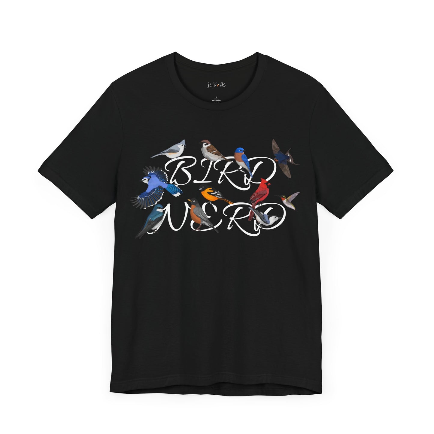 Bird Nerd Blue Jay Cardinal Robin Hummingbird Oriole Birdwatcher T-Shirt