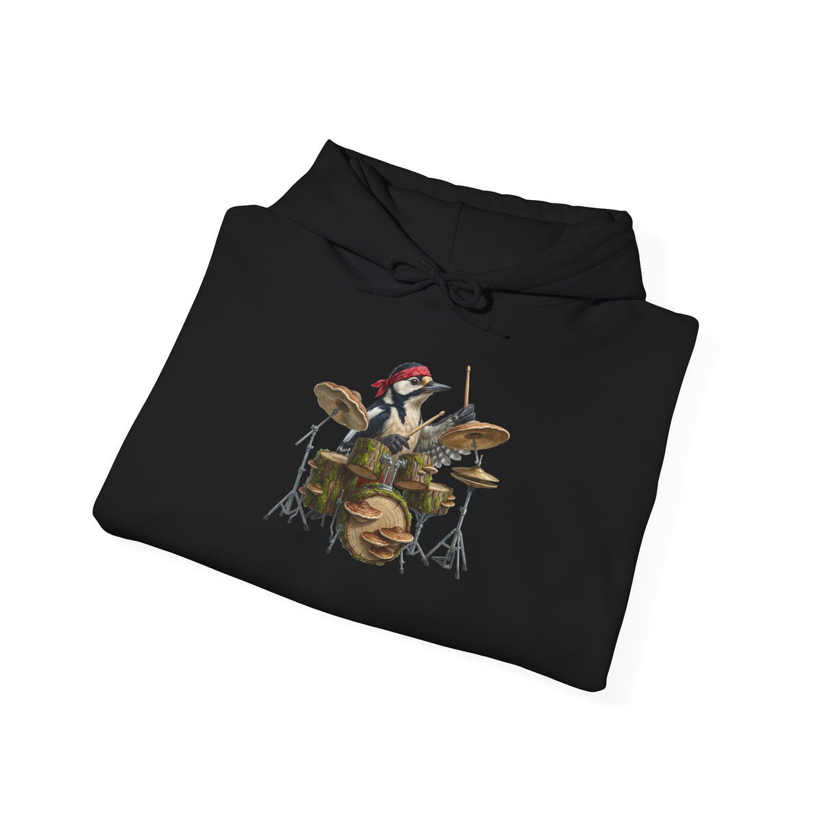 Specht Schlagzeuger Hoodie – Lustiger Kapuzenpullover für Drummer & Vogelfreunde