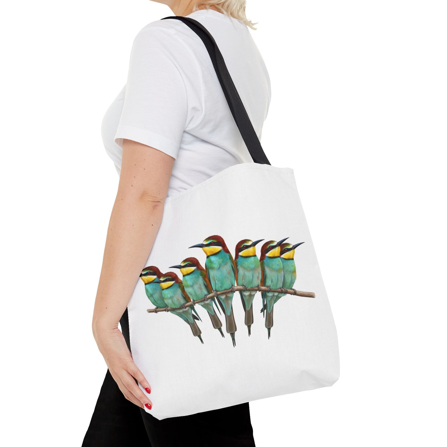 Bienenfresser Tragetasche 40x40cm Vogel Tasche Weiß für Vogelbeobachter