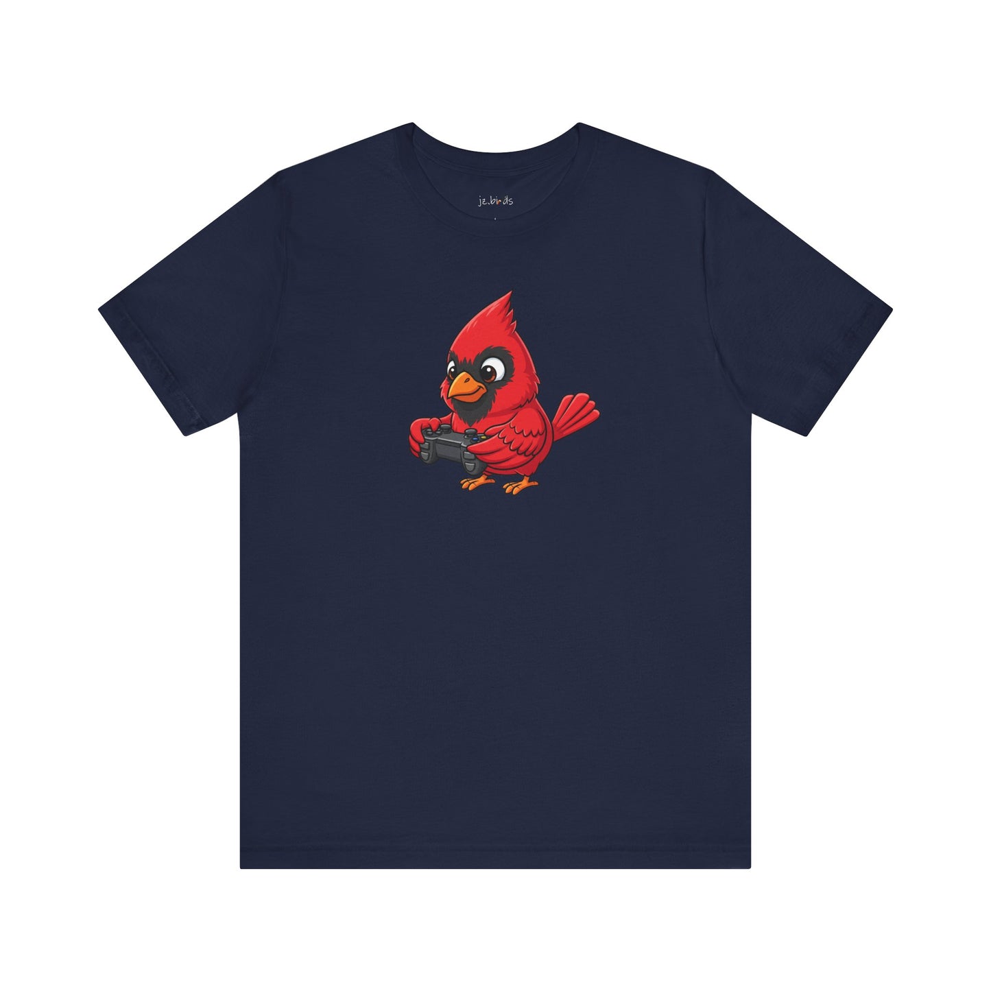 Cardinal Playing Video Games Funny Gamer and Bird Lover T-Shirt