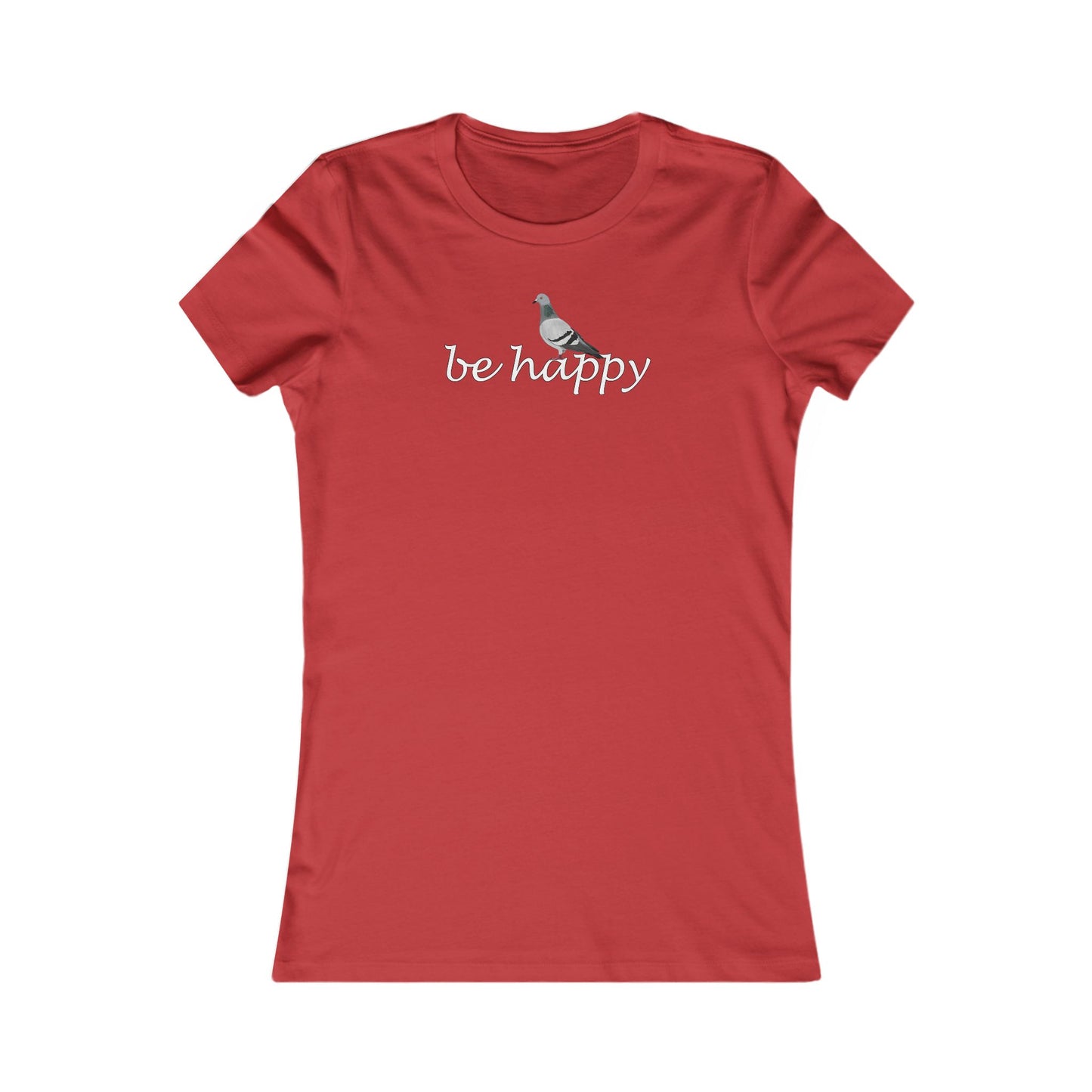 Taube Be Happy Vogel Frauen T-Shirt für Vogelfreundinnen