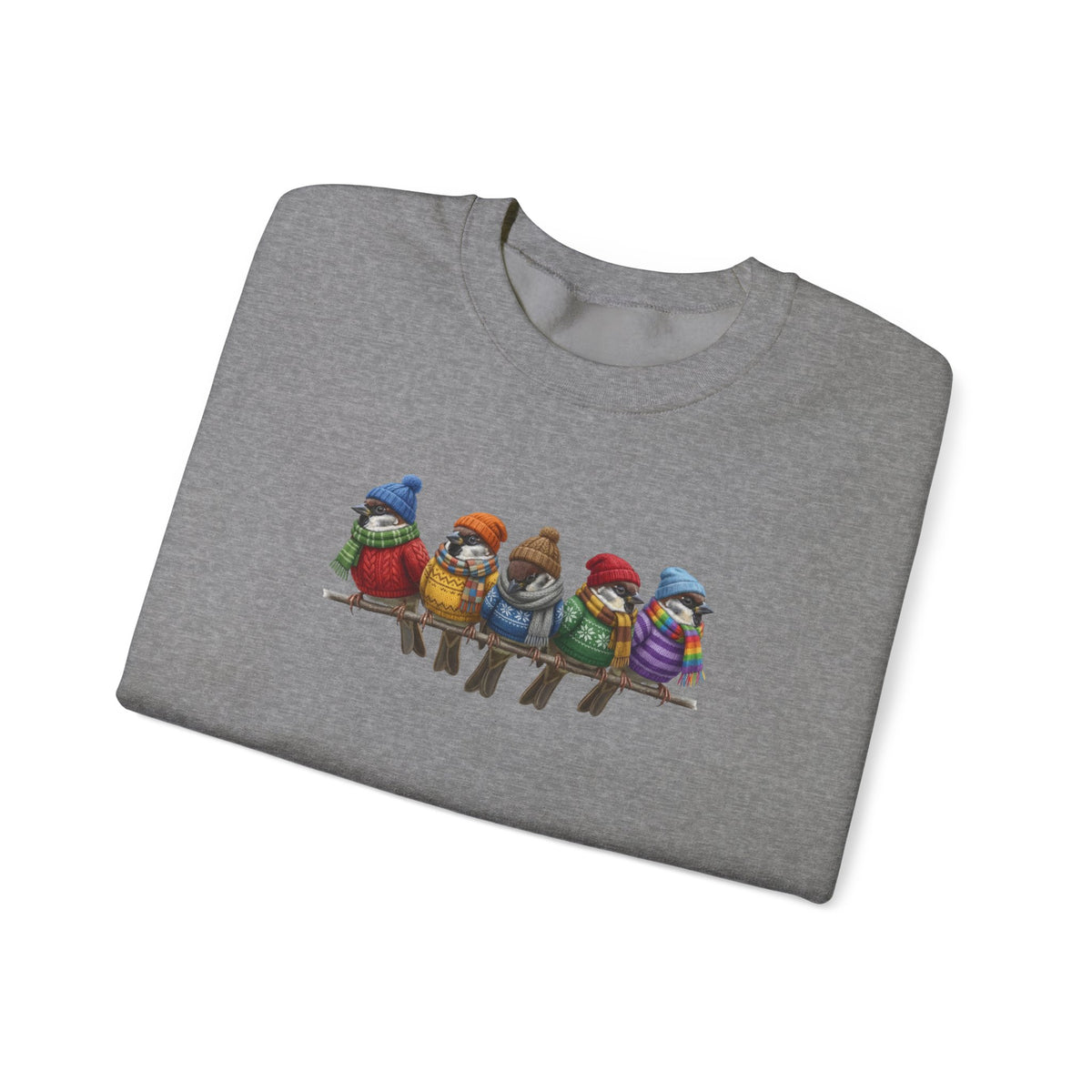 Tree Sparrows Sweatshirt | Bird Watcher Crewneck | Unisex Songbirds Wearing Knit Gift for Bird Lovers