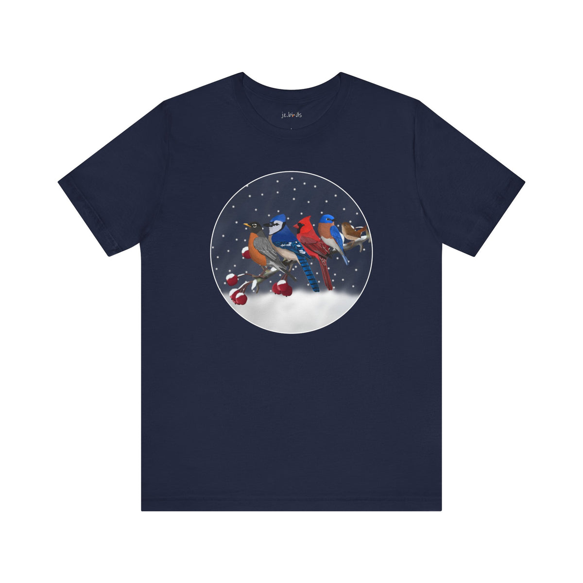 Bluebird, Blue Jay, Cardinal, Robin and Wren T-Shirt – bird christmas