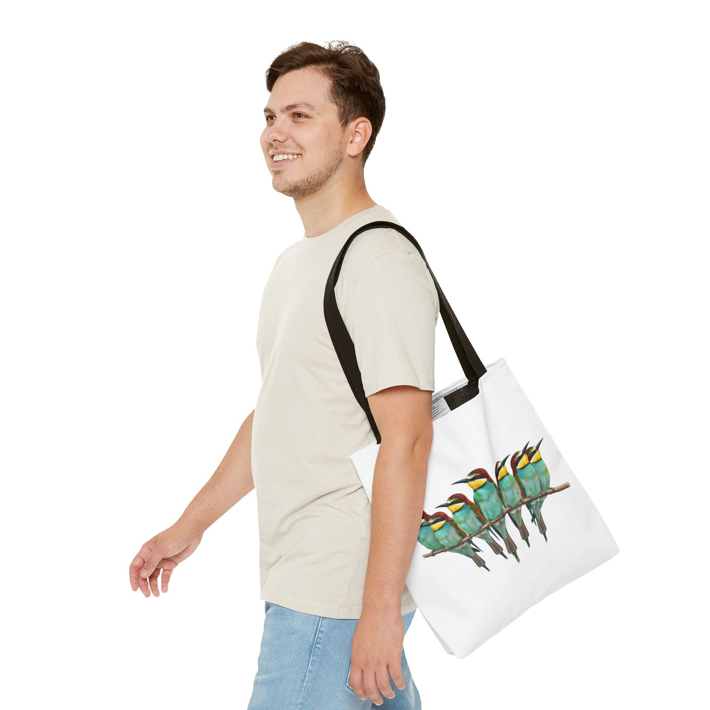 Bienenfresser Tragetasche 40x40cm Vogel Tasche Weiß für Vogelbeobachter