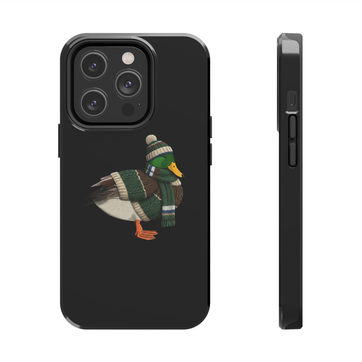 鳥のアートが描かれたマラードの二層式iPhoneケース – 鳥類学者や鳥愛好家へのプレゼントに最適