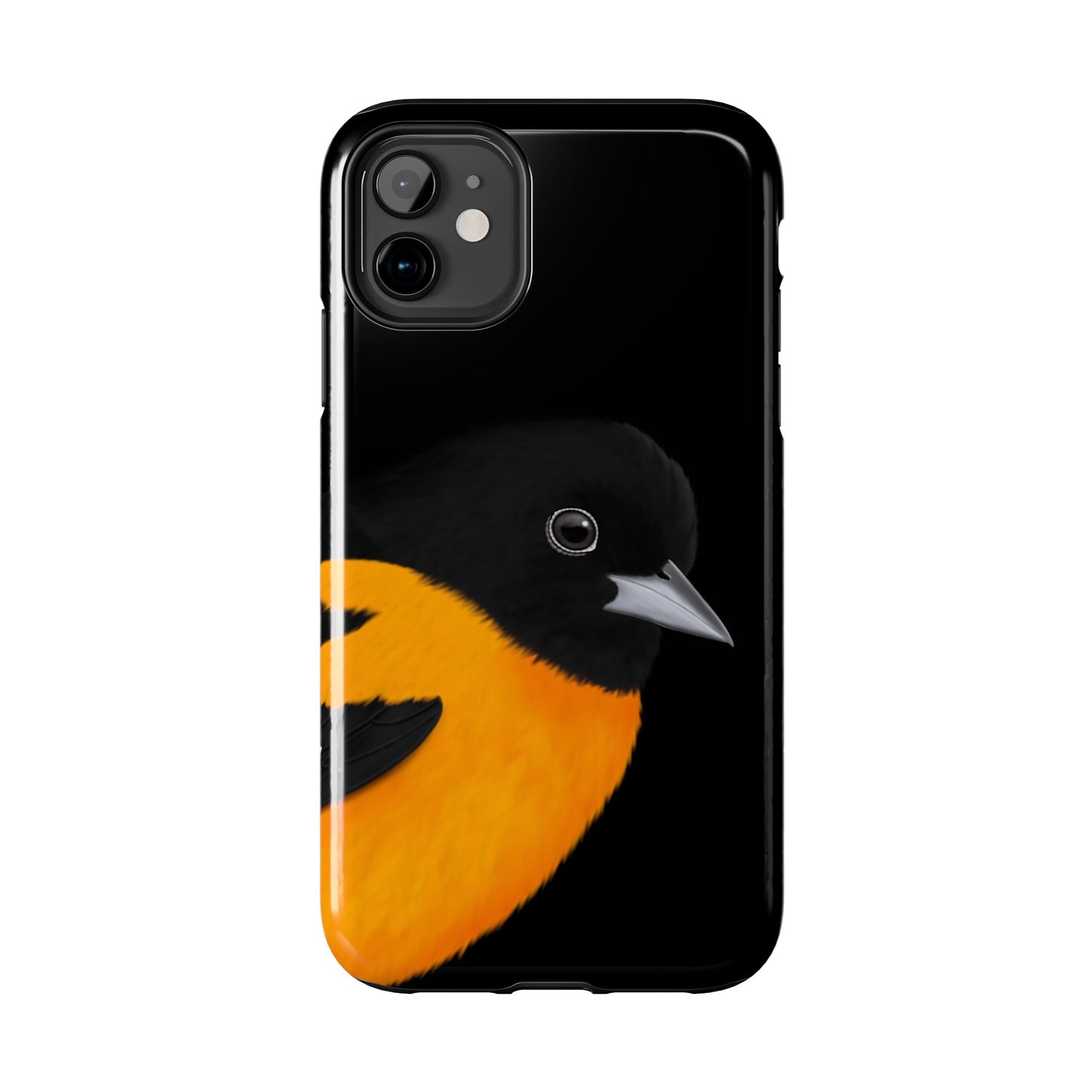 Baltimore Oriole Bird Art Tough Phone Case Black