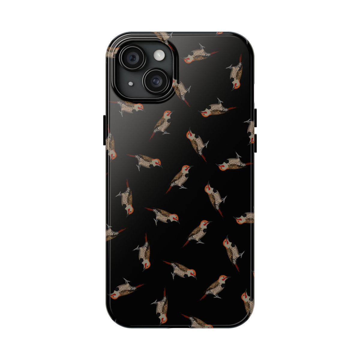 Northern Flicker iPhone Case Black – Premium Tough Phone Cover for Bird Lovers