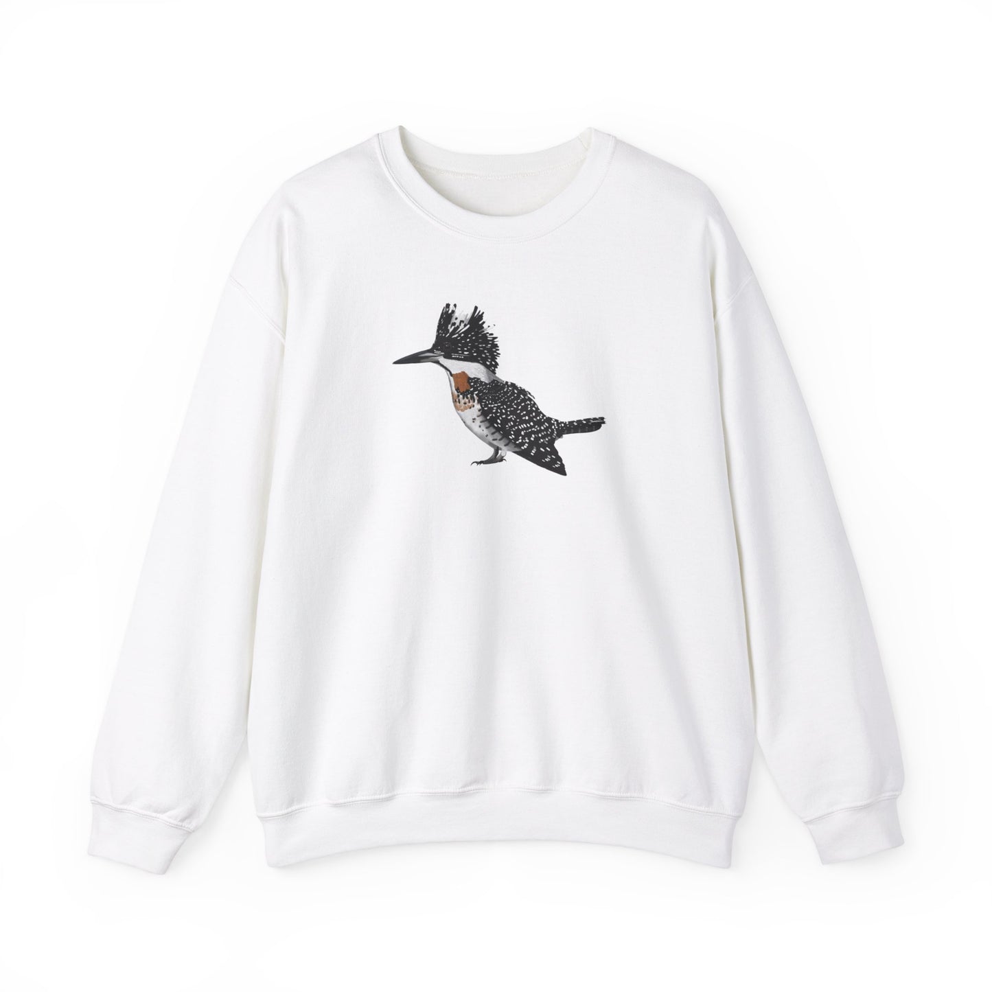 Crested Kingfisher Bird Watcher Biologist Crewneck Sweatshirt