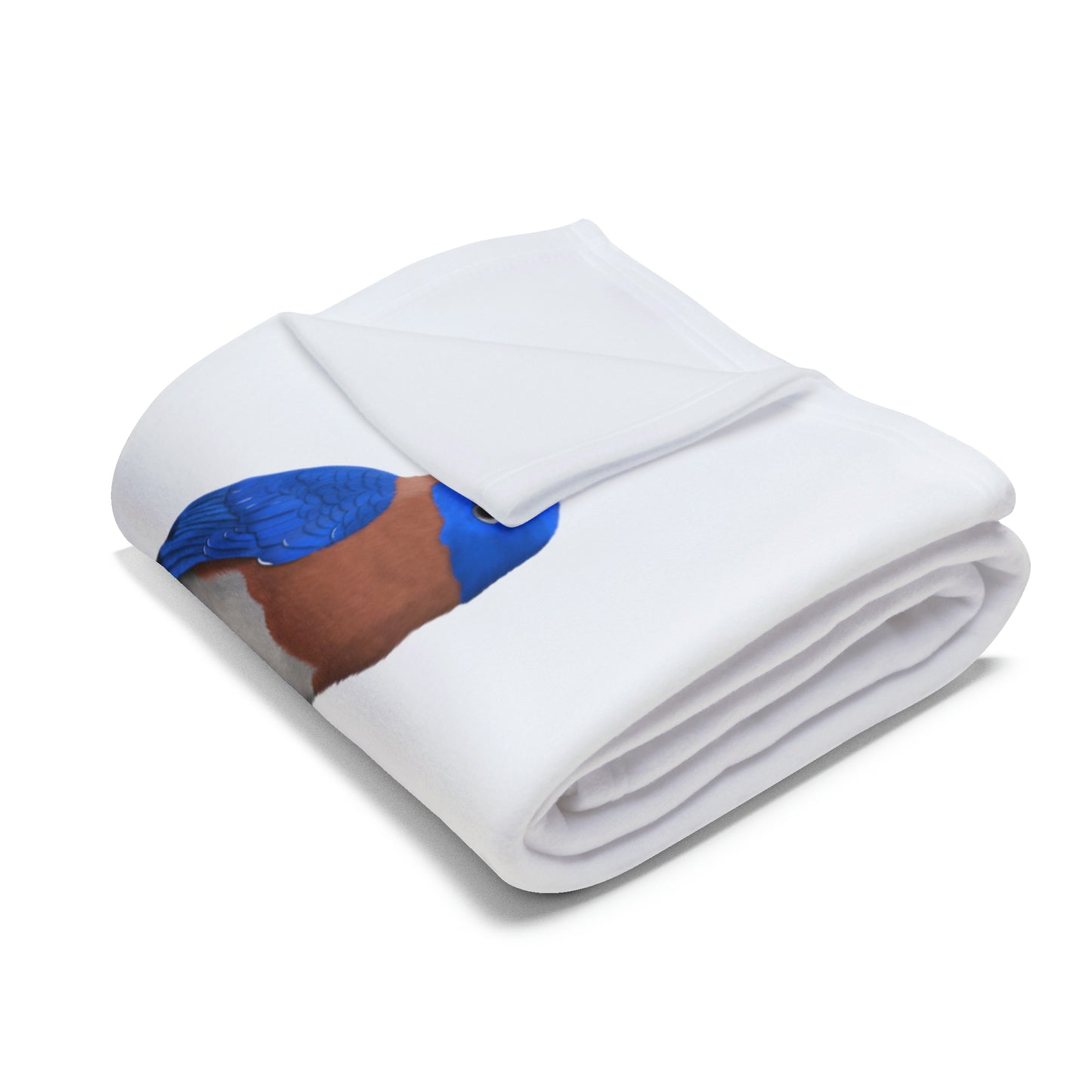 Bluebird Sofa Blankets – Bird Arctic Fleece Blanket White