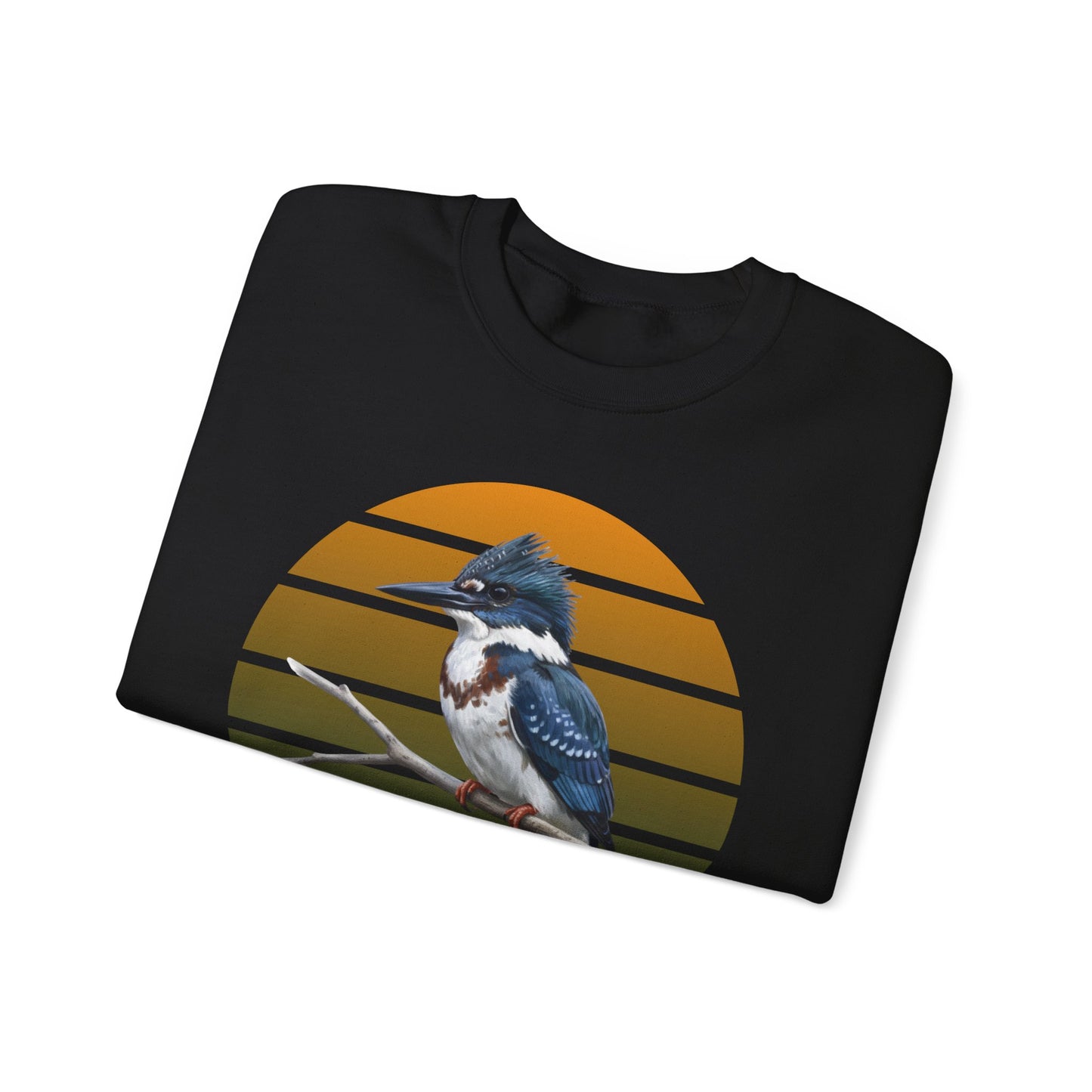 Belted Kingfisher Sweatshirt | Bird Watcher Crewneck | Unisex Songbird Gift for Bird Lovers
