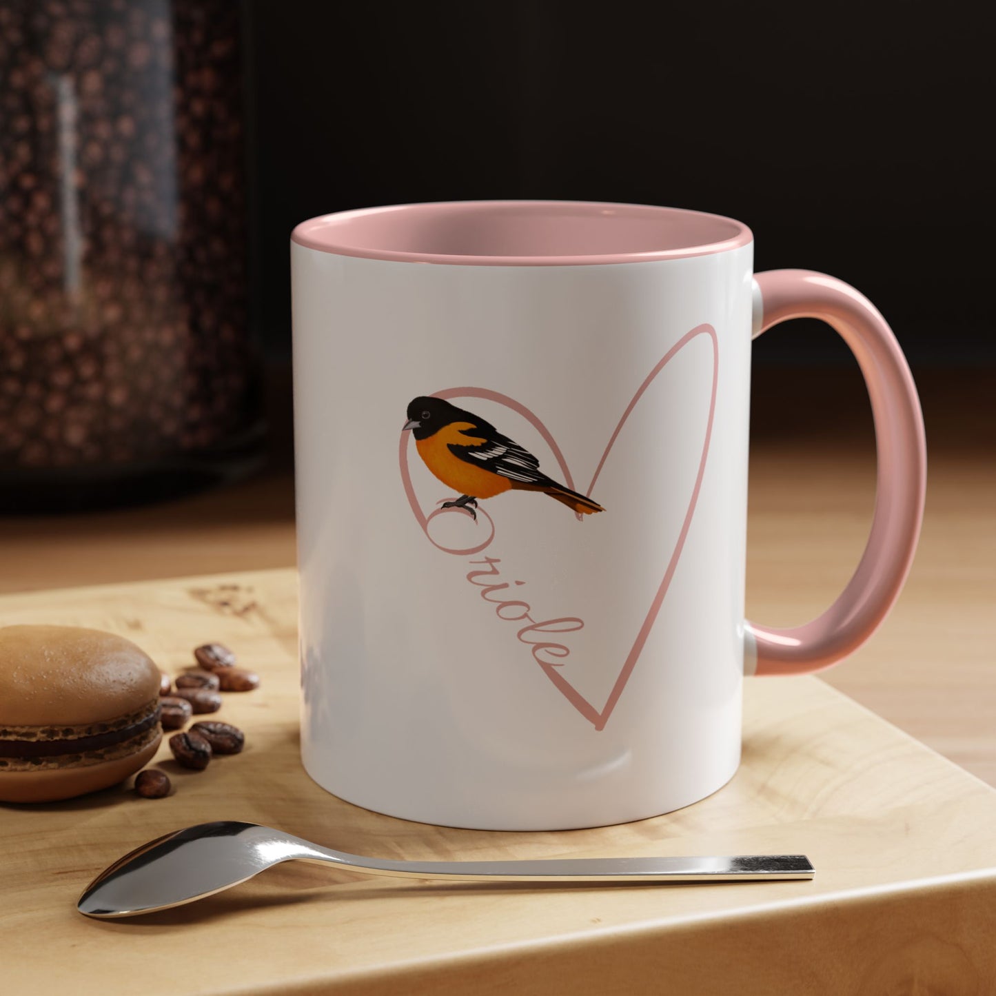 Oriole Mug Bird with Heart for Bird Lovers