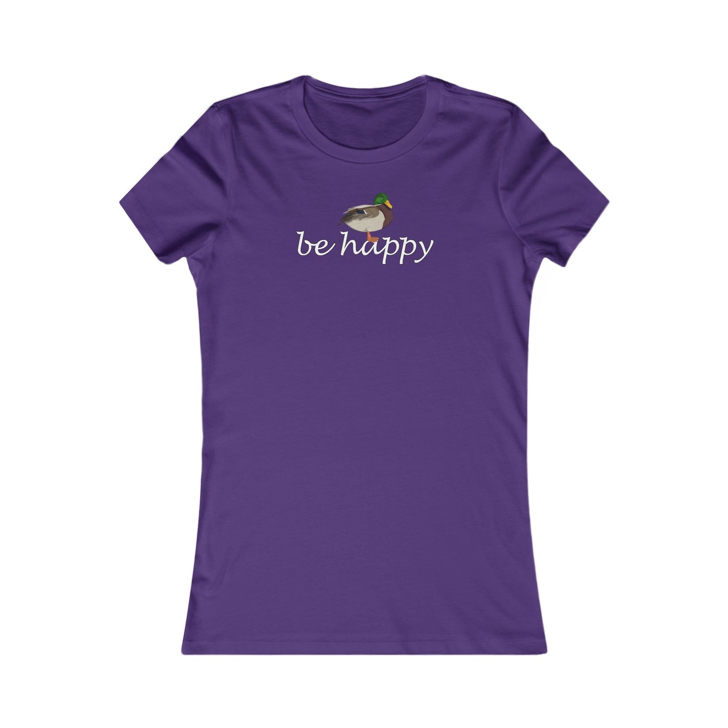 Ente Be Happy Vogel Frauen T-Shirt für Vogelfreundinnen