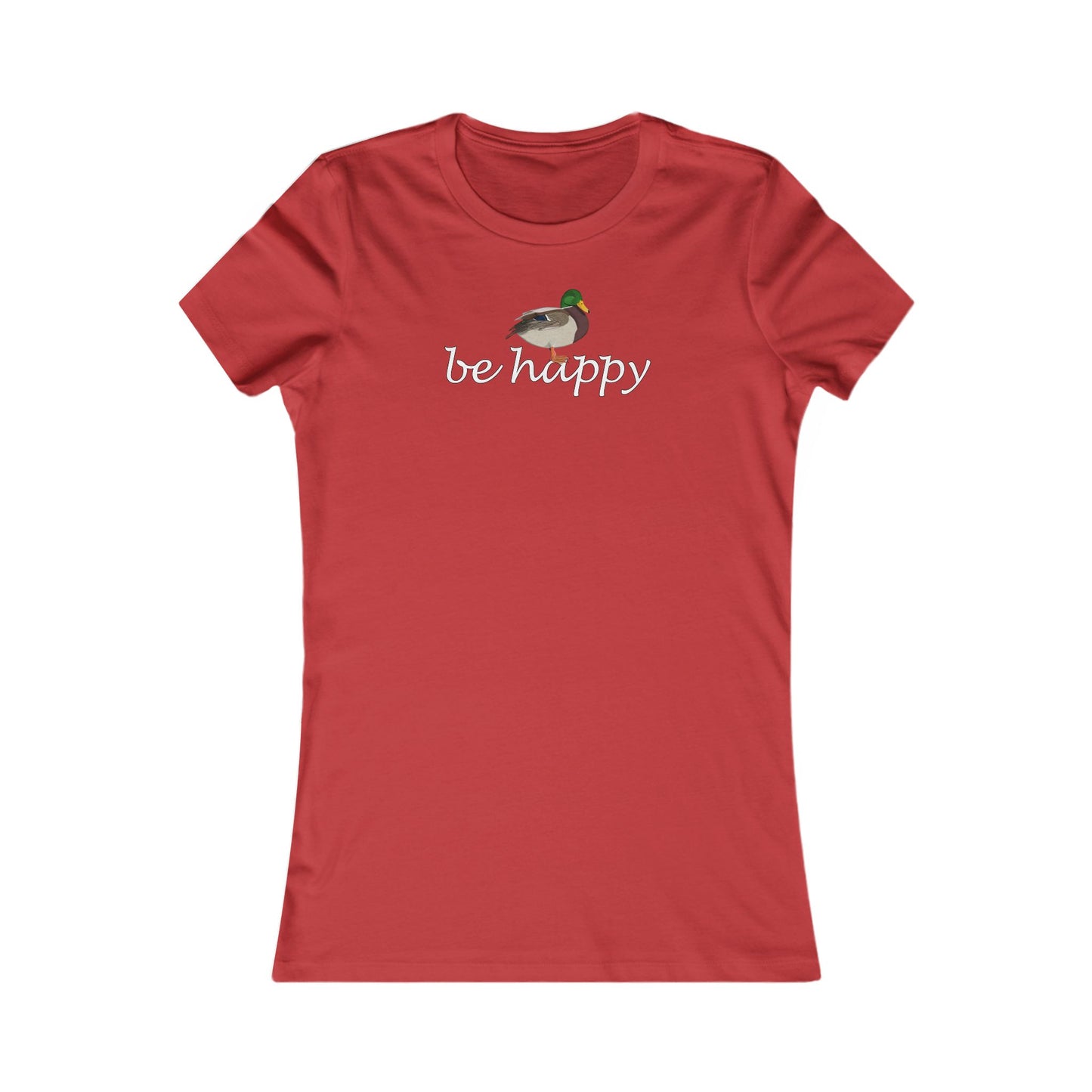 Ente Be Happy Vogel Frauen T-Shirt für Vogelfreundinnen