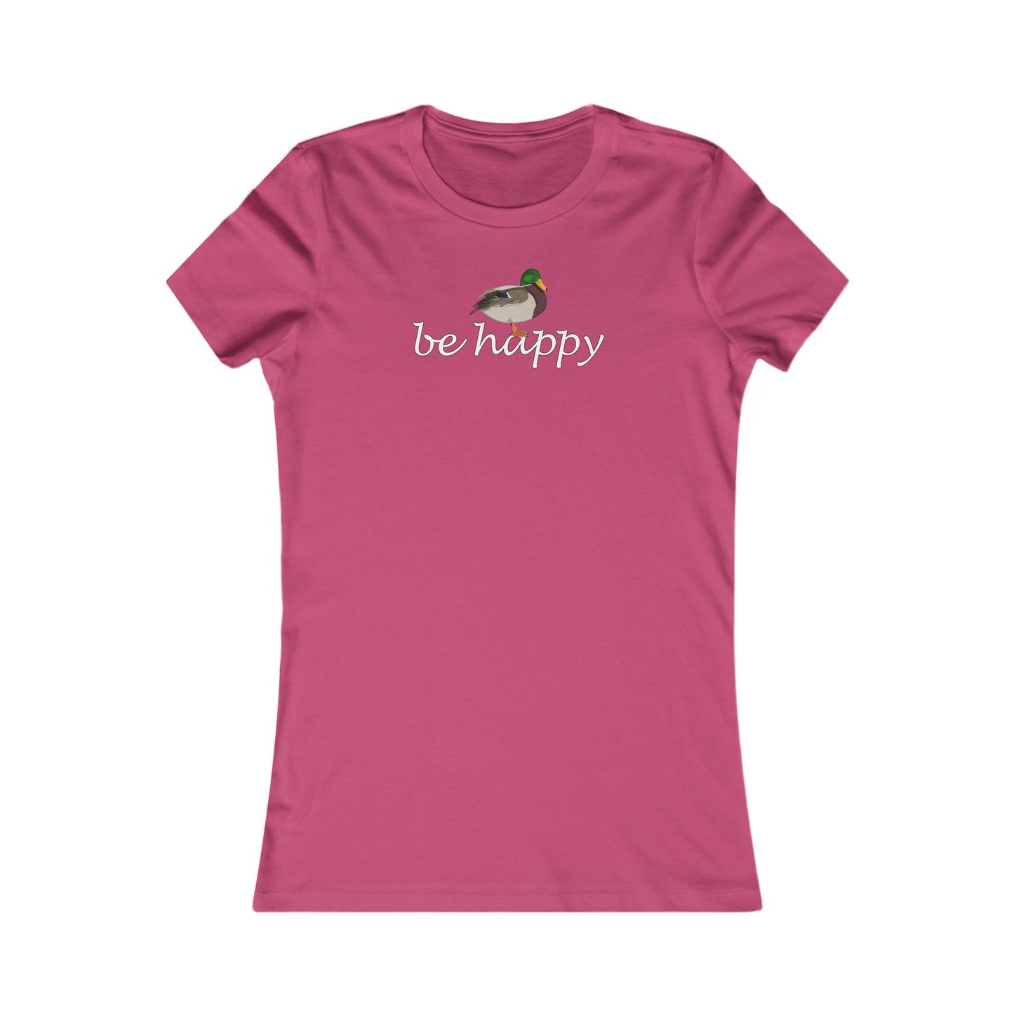 Ente Be Happy Vogel Frauen T-Shirt für Vogelfreundinnen