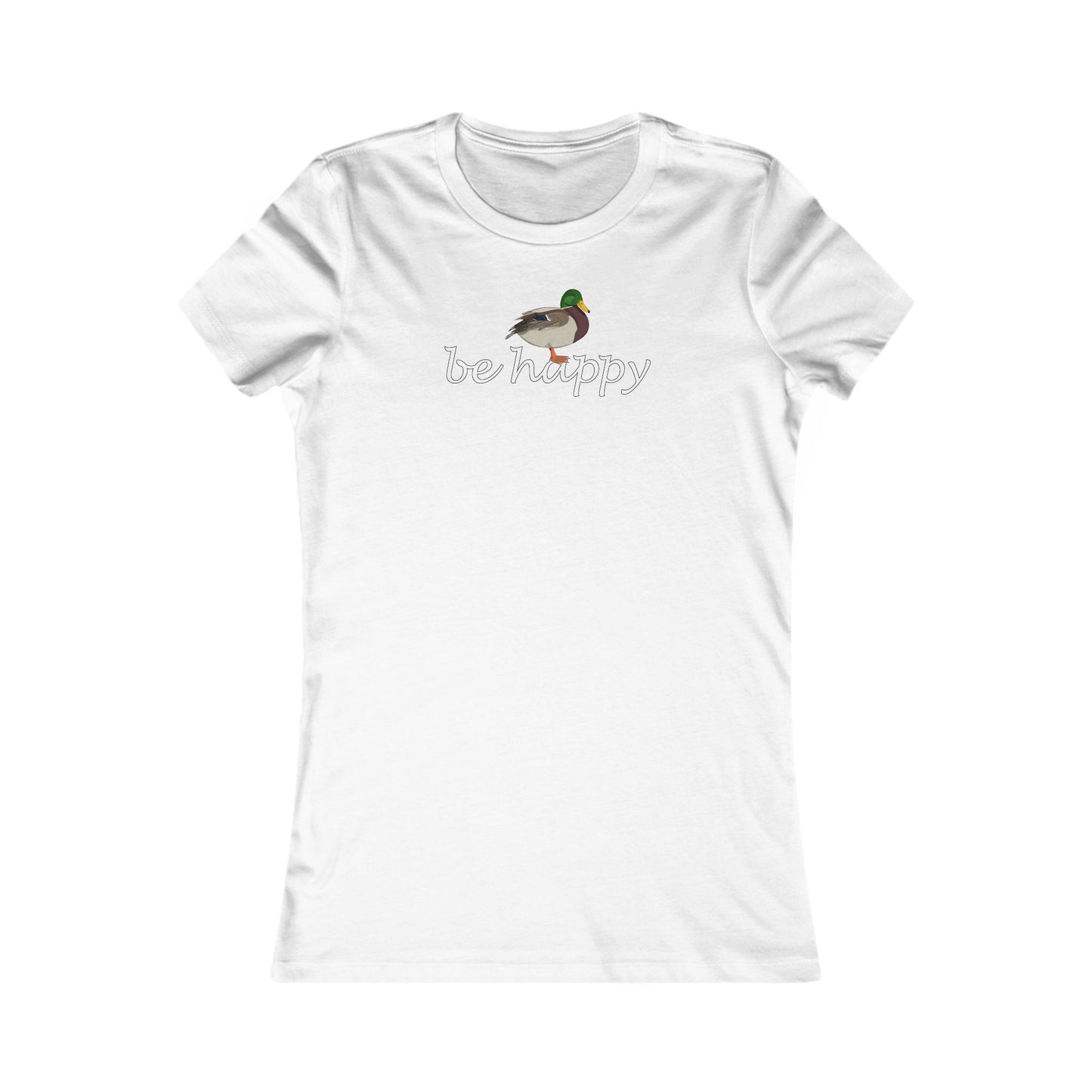 Ente Be Happy Vogel Frauen T-Shirt für Vogelfreundinnen