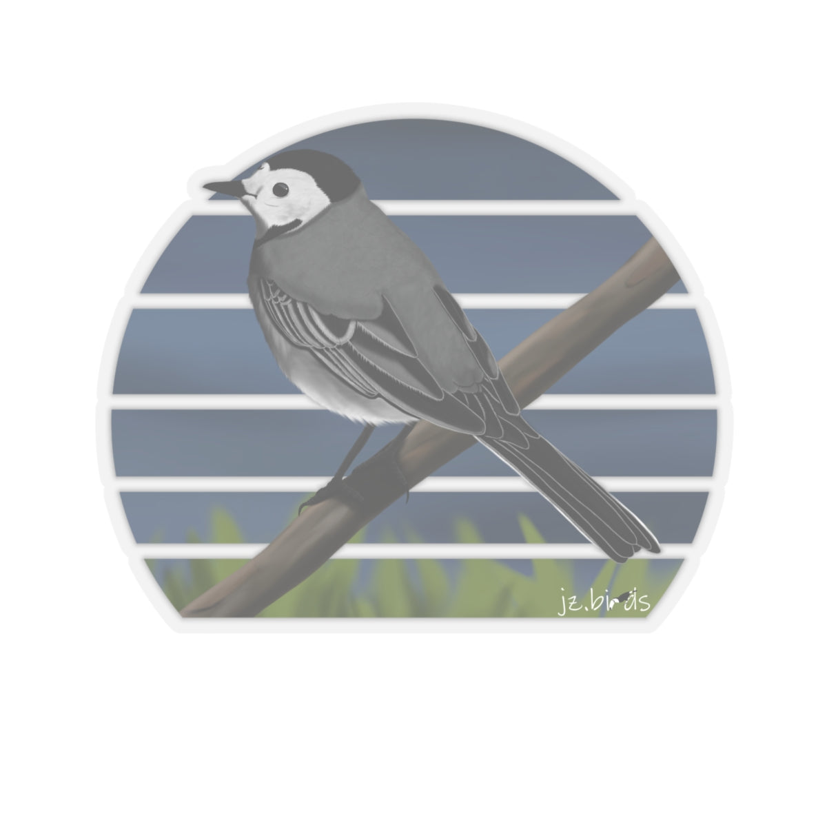 Wagtail Bird Sticker Paper products –