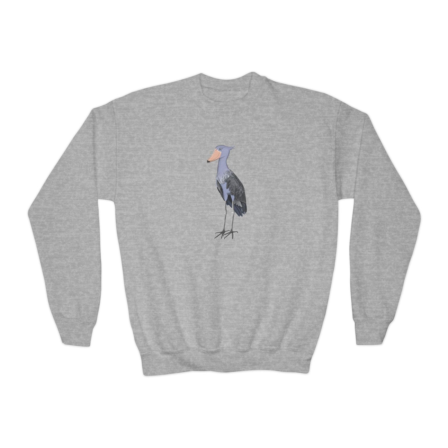 Shoebill Bird Birdwatching Youth Crewneck Sweatshirt