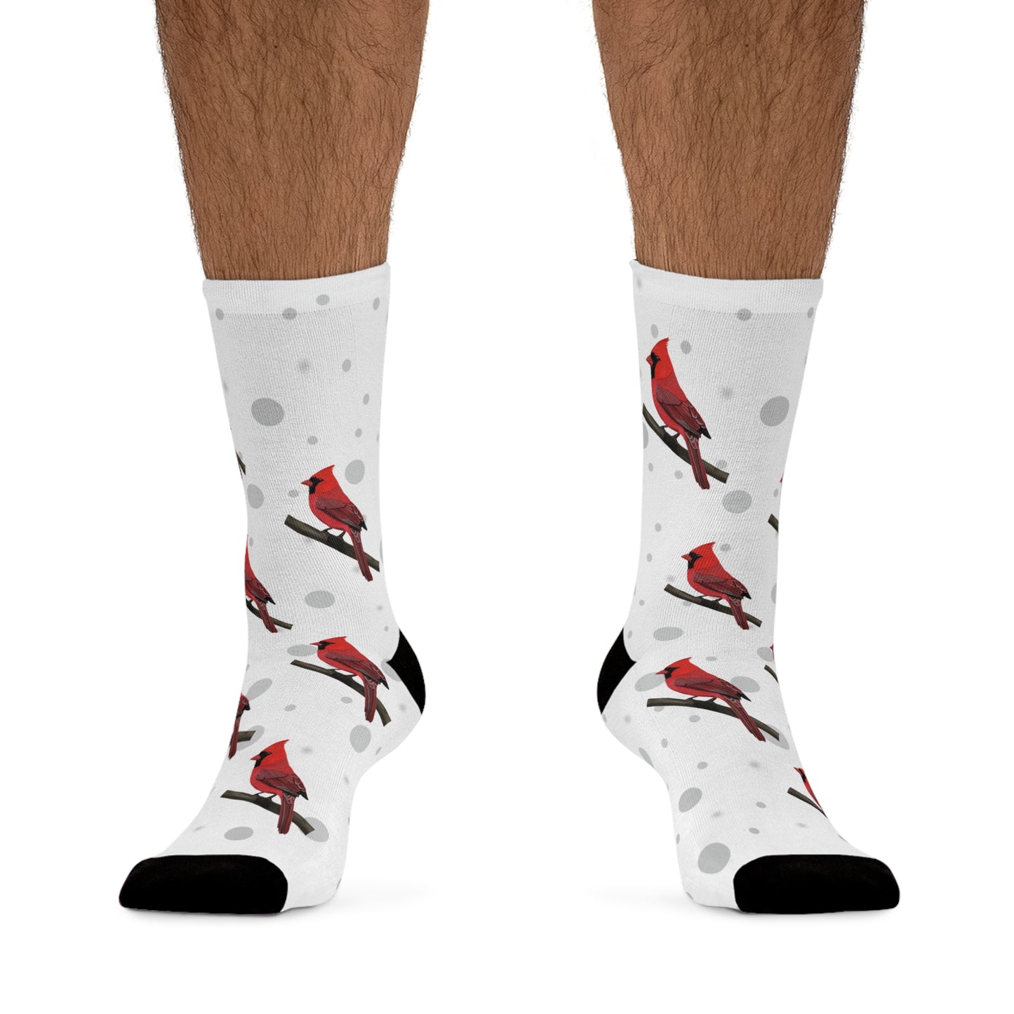 Cardinal Socks White Bird Socks for Bird Lovers One Size