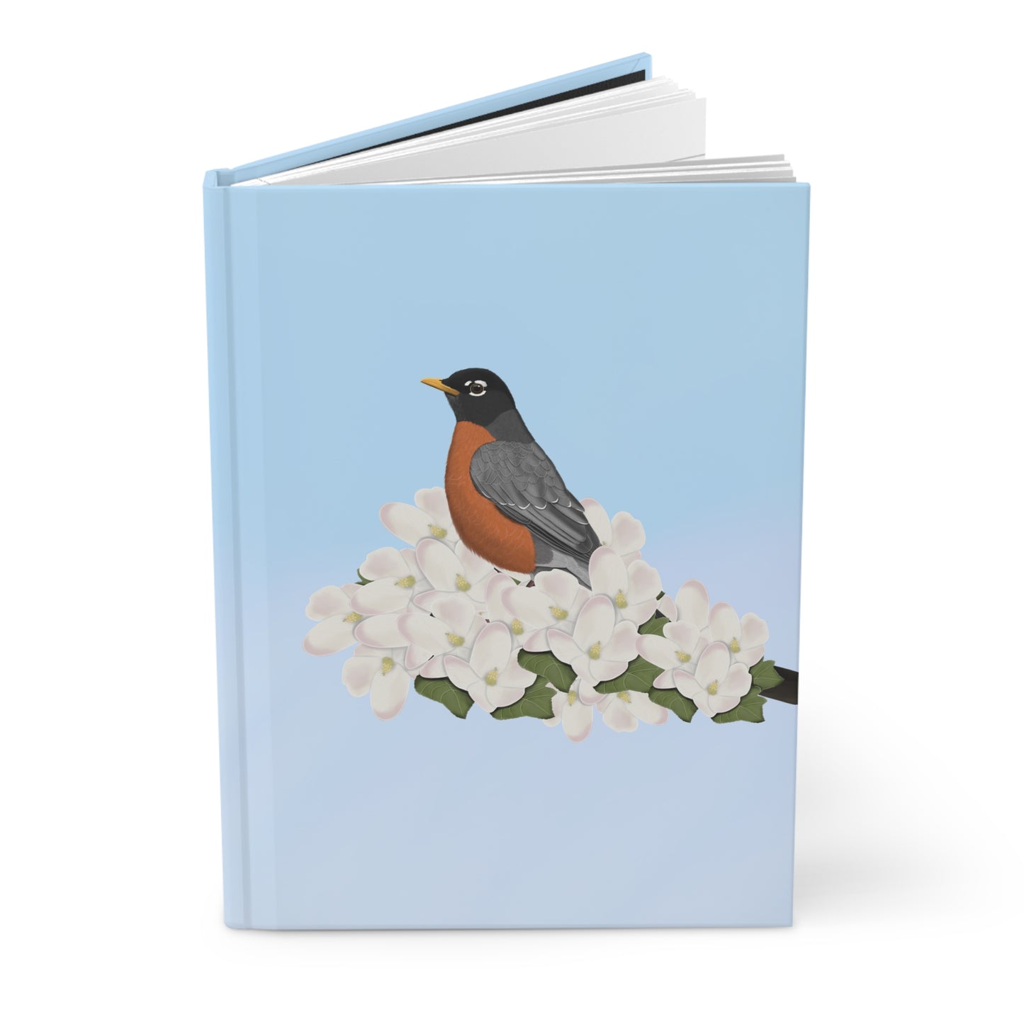 American Robin Bird Hardcover Journal 150 Pages 5.75"x8" for Bird Enthusiasts & Birdwatchers