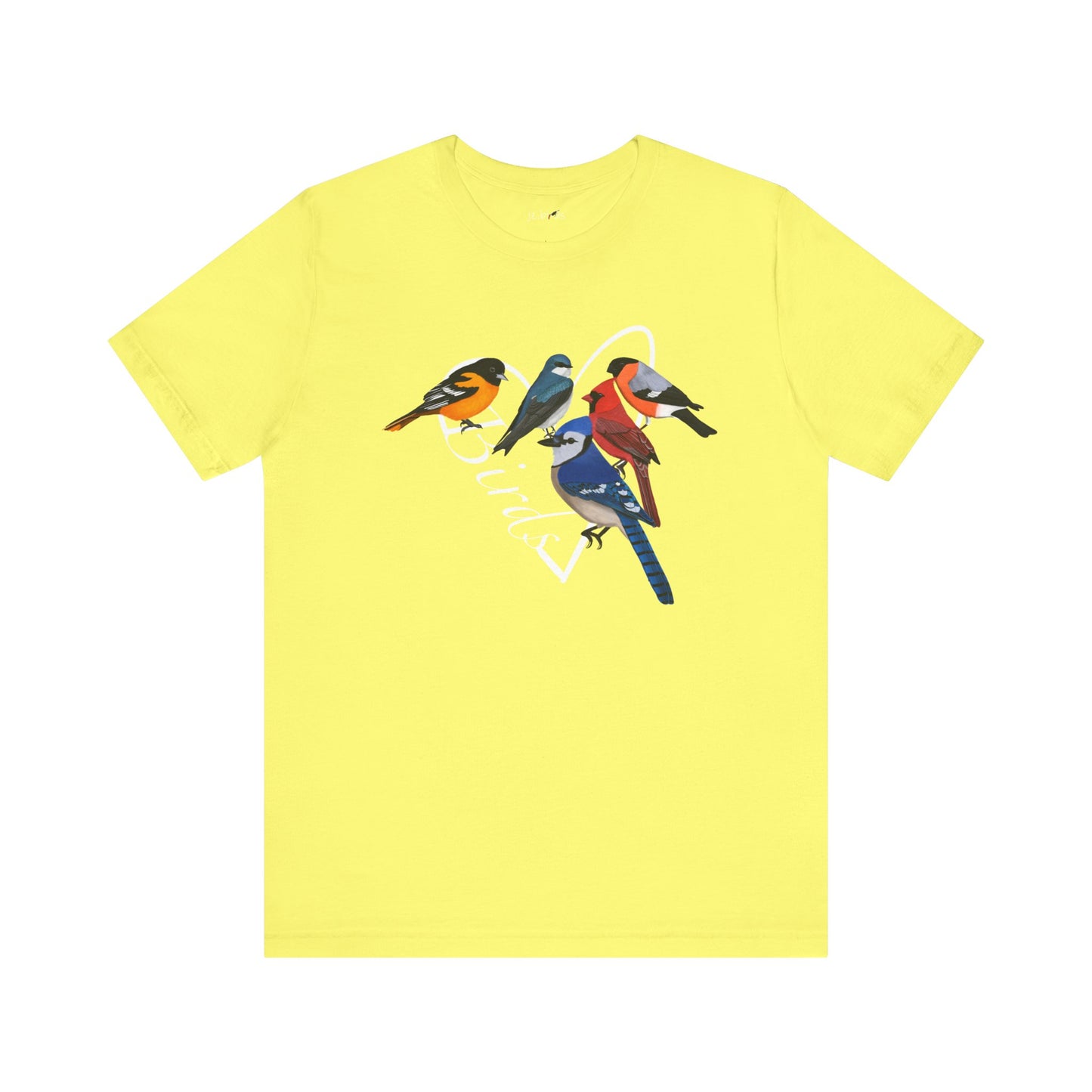 Blue Jay Cardinal Oriole Bullfinch Tree Swallow Heart Bird T-Shirt