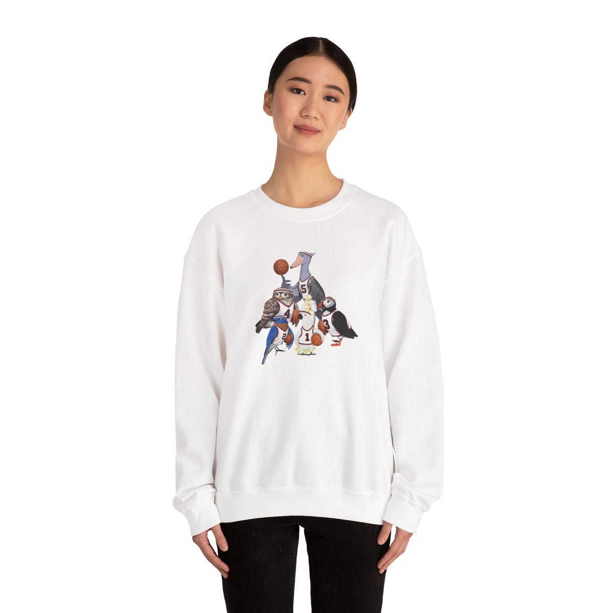 Funny Basketball Bird Sweatshirt | Bird Watcher Crewneck | Unisex Unique Hoops Fan Gift