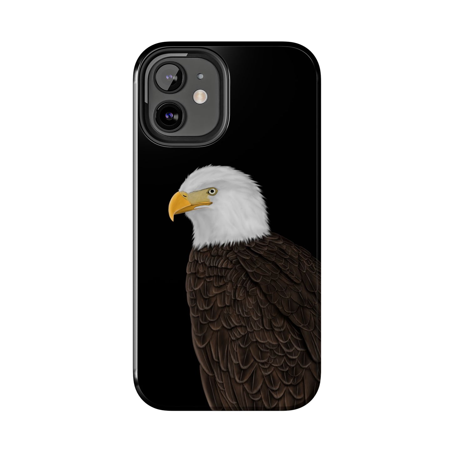 Bald Eagle Bird Art Tough Phone Case Black