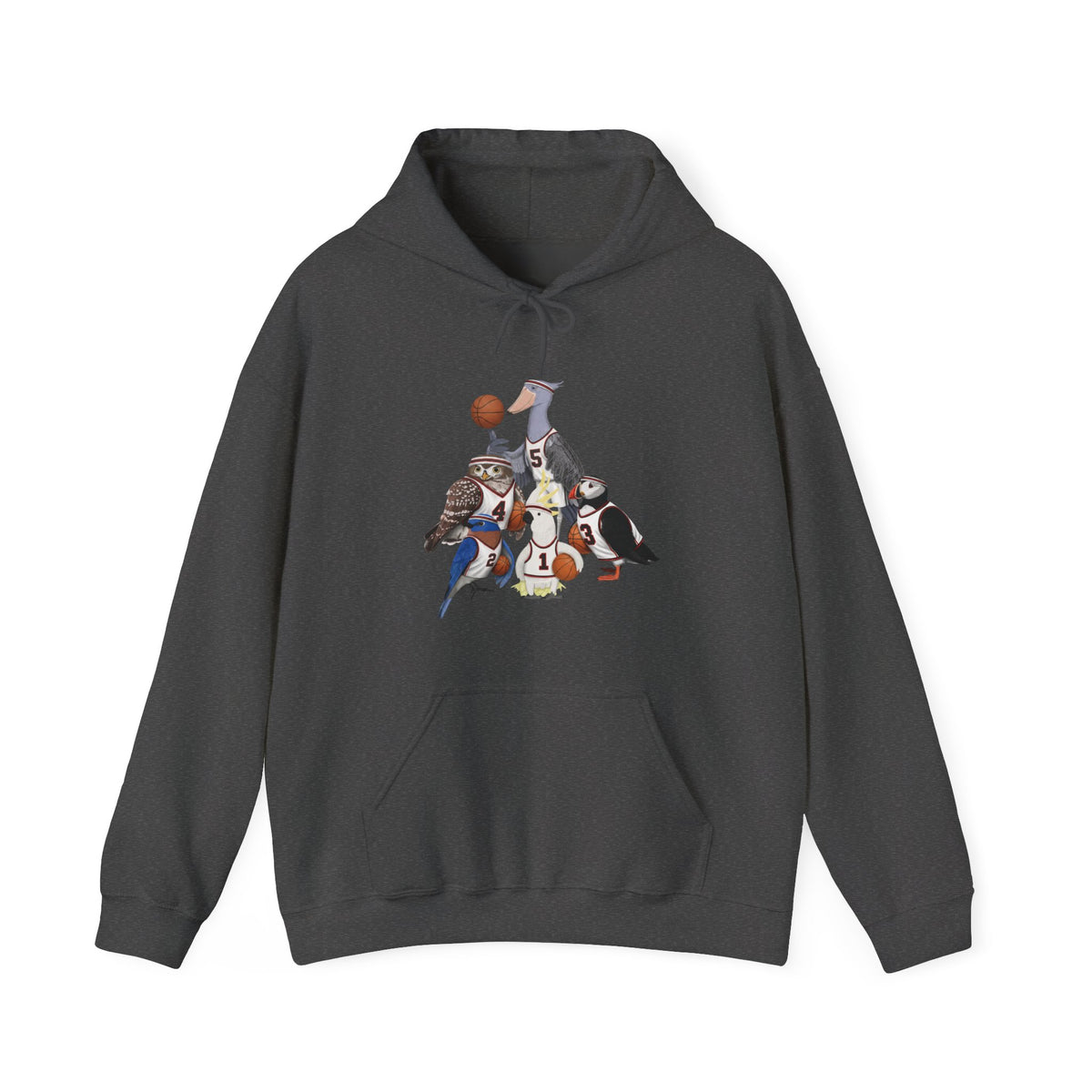 Funny Basketball Bird Hoodie – Unique Hoops Fan Gift – Soft, Unisex Jumper for Players on background