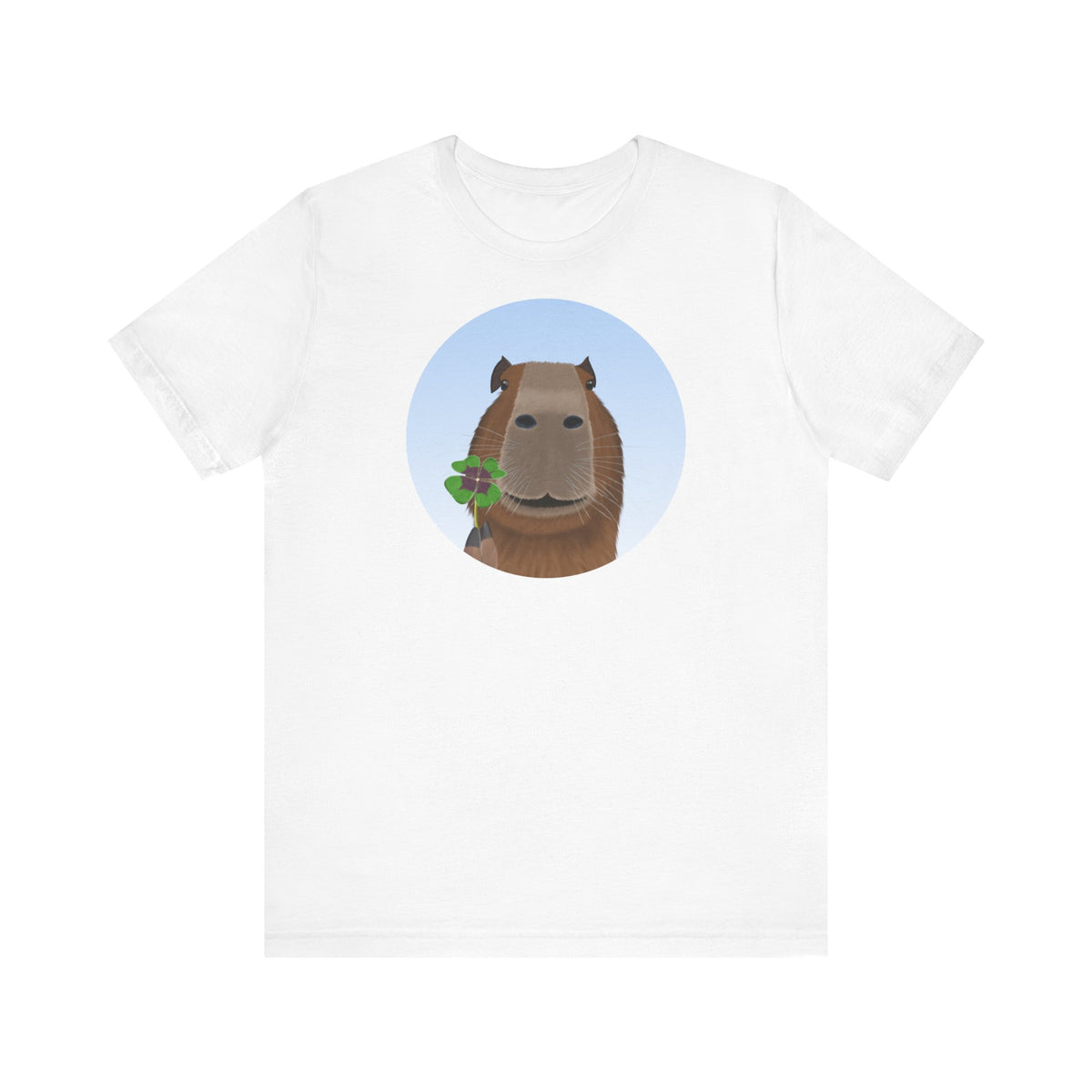 Capybara mit Glücksklee Lustiges T-Shirt für Capybara-Freunde