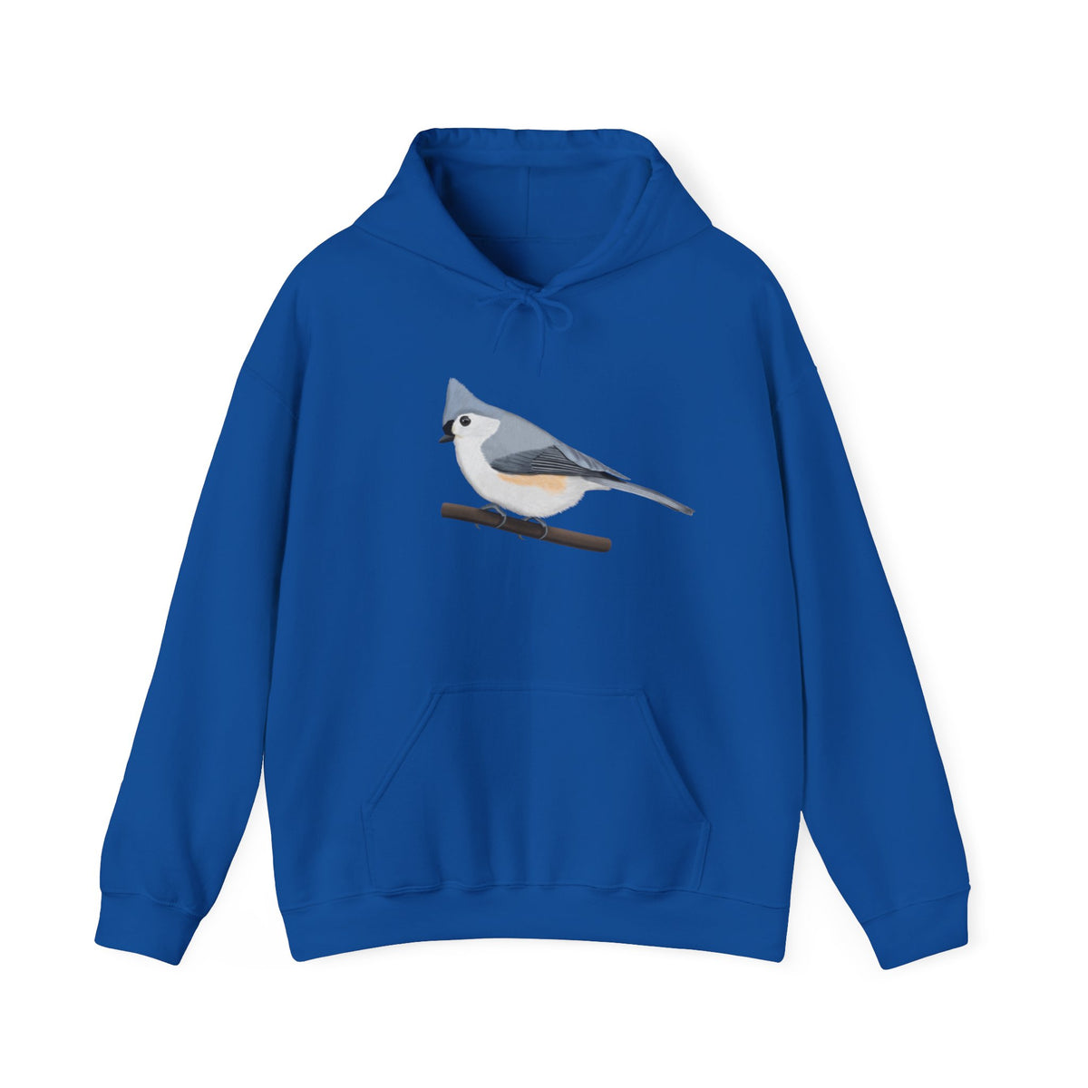 Tufted Titmouse Hoodie in Black