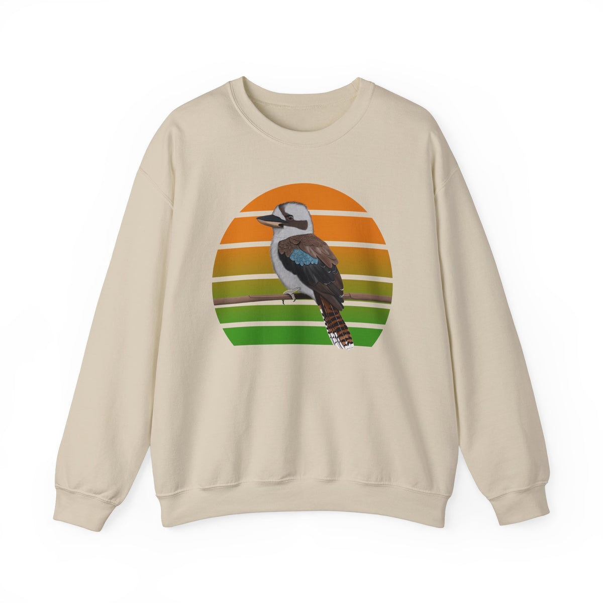Kookaburra Birdlover Ornithologist Bird Sweatshirt on Crew neck background