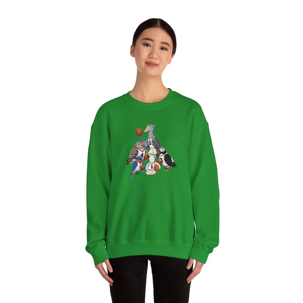 Funny Basketball Bird Sweatshirt | Bird Watcher Crewneck | Unisex Unique Hoops Fan Gift