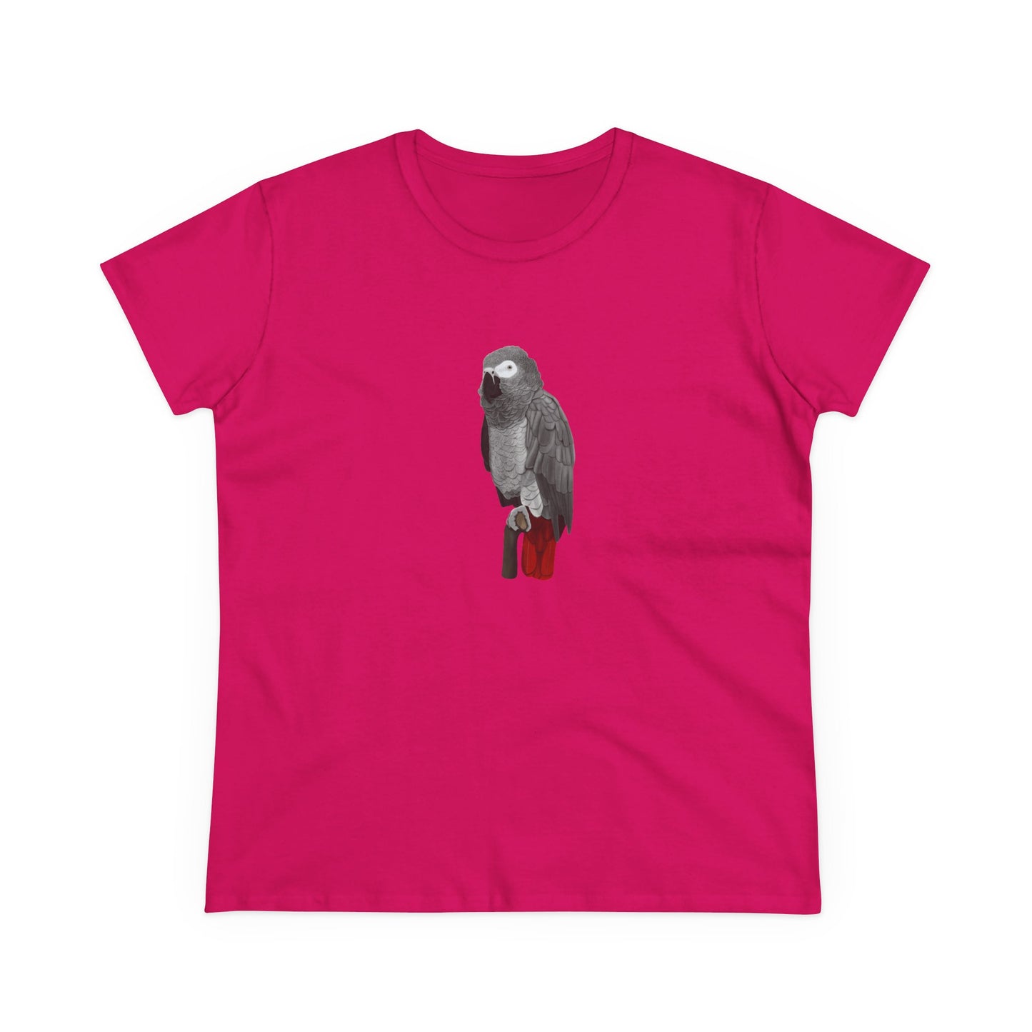 Grey Parrot Bird Design for Birdwatchers and Bird Lovers Women's T-Shirt