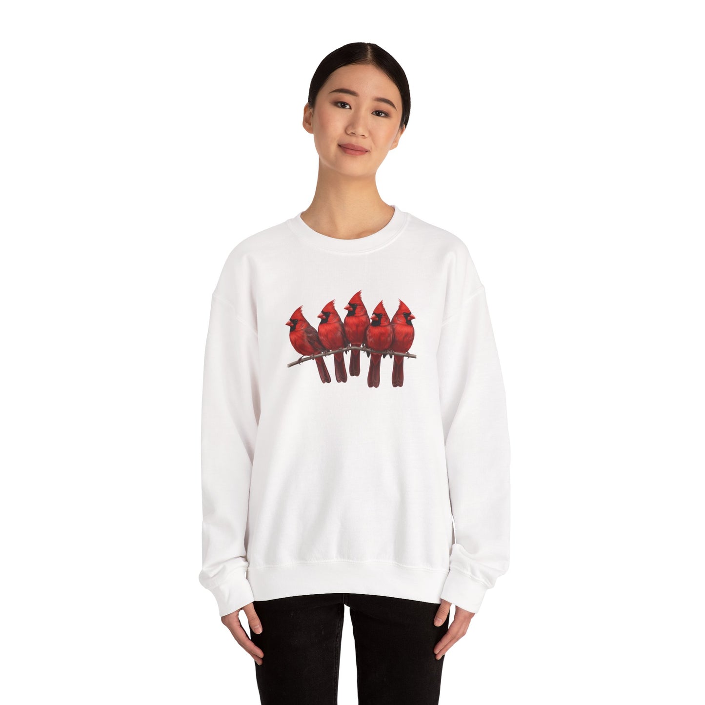 Cardinals Sweatshirt | Bird Watcher Crewneck | Unisex Songbird Gift for Bird Lovers