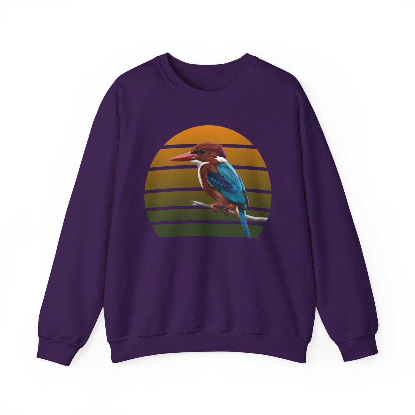 White-Throated Kingfisher Sweatshirt | Bird Watcher Crewneck | Unisex Songbird Gift for Bird Lovers
