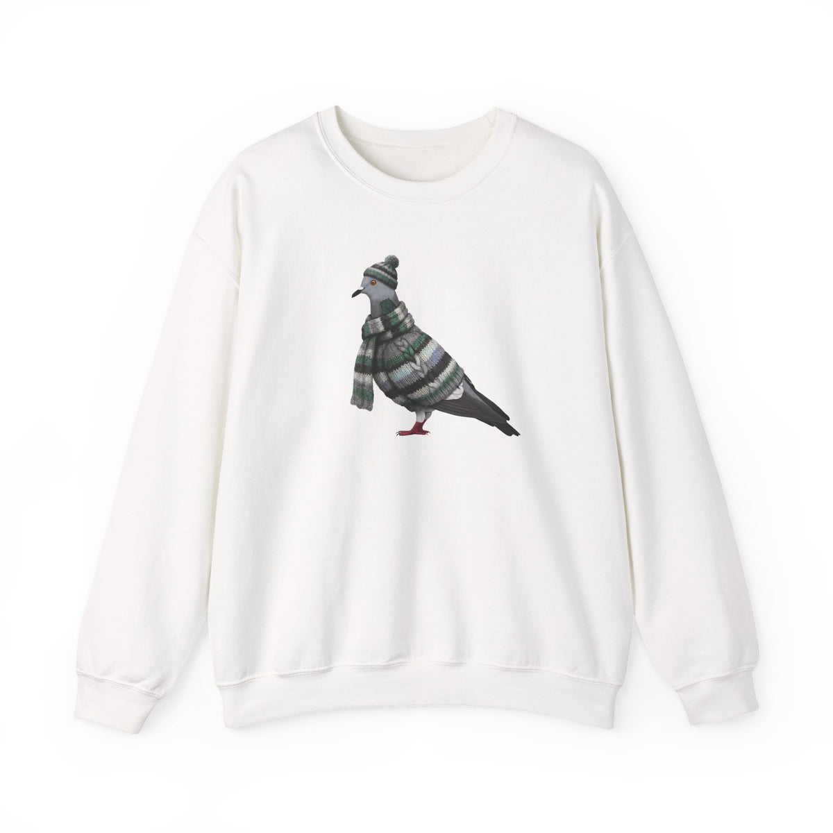 Pigeon Winter Sweatshirt | Bird Watcher Crewneck Unisex Songbirds Wearing Knit Gift for Lovers – Animal Lover Cozy