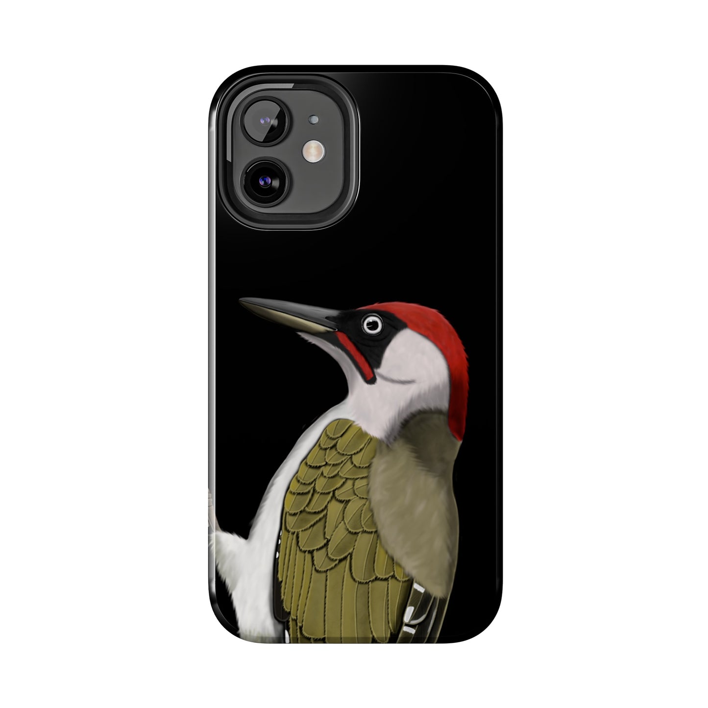 Green Woodpecker Bird Art Tough Phone Case Black