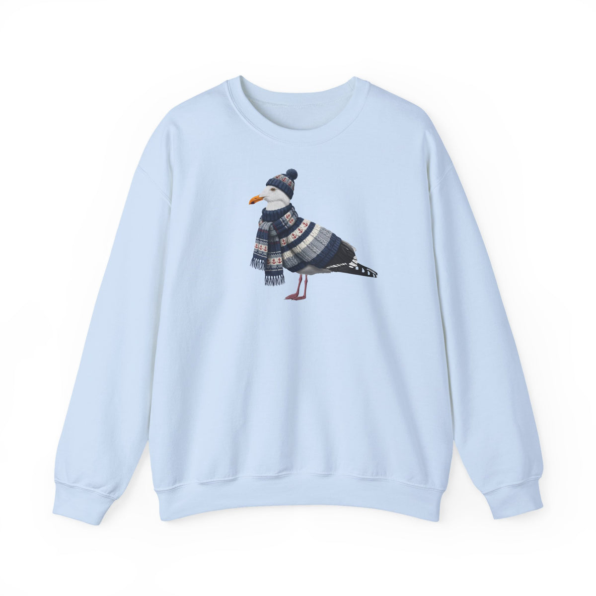 Möwe in Strick Weihnachts-Sweatshirt | Unisex Vogel Sweater für Vogelfreunde & Vogelbeobachter – Animal Graphic Tee, Sweatshirt Vogelmotiv
