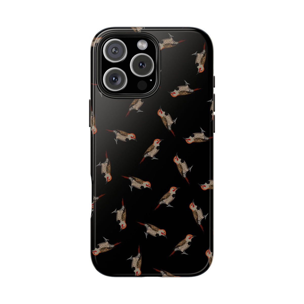Northern Flicker iPhone Case Black – Premium Tough Phone Cover for Bird Lovers