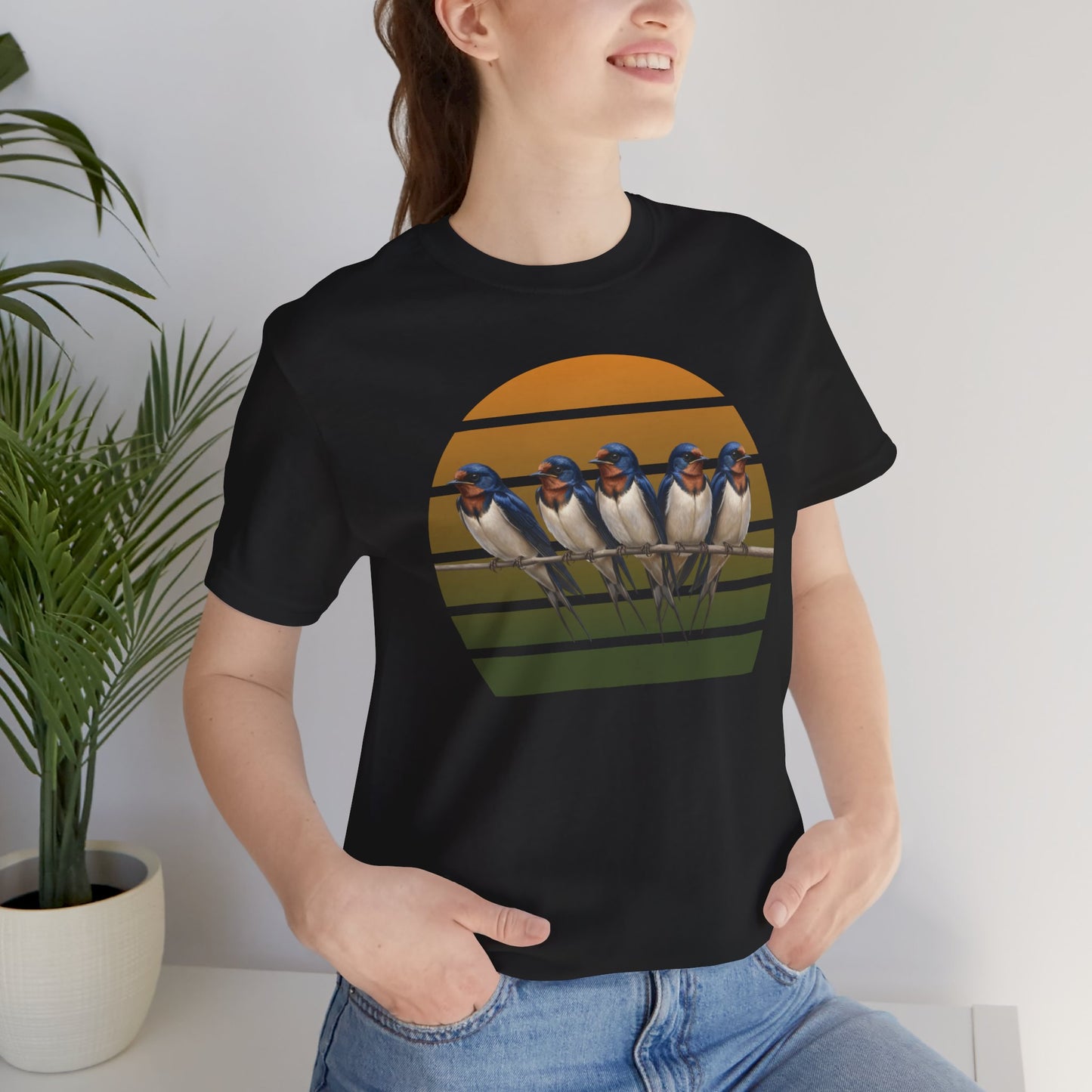 Barn Swallow Premium T-Shirt | Unique Birdwatcher & Birder Gift by jz.birds