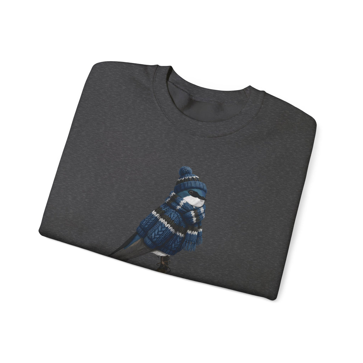 Tree Swallow Winter Sweatshirt | Bird Watcher Crewneck | Unisex Songbirds Wearing Knit Gift for Bird Lovers