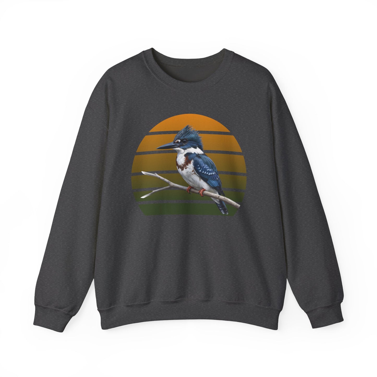 Belted Kingfisher Sweatshirt | Bird Watcher Crewneck | Unisex Songbird Gift for Bird Lovers
