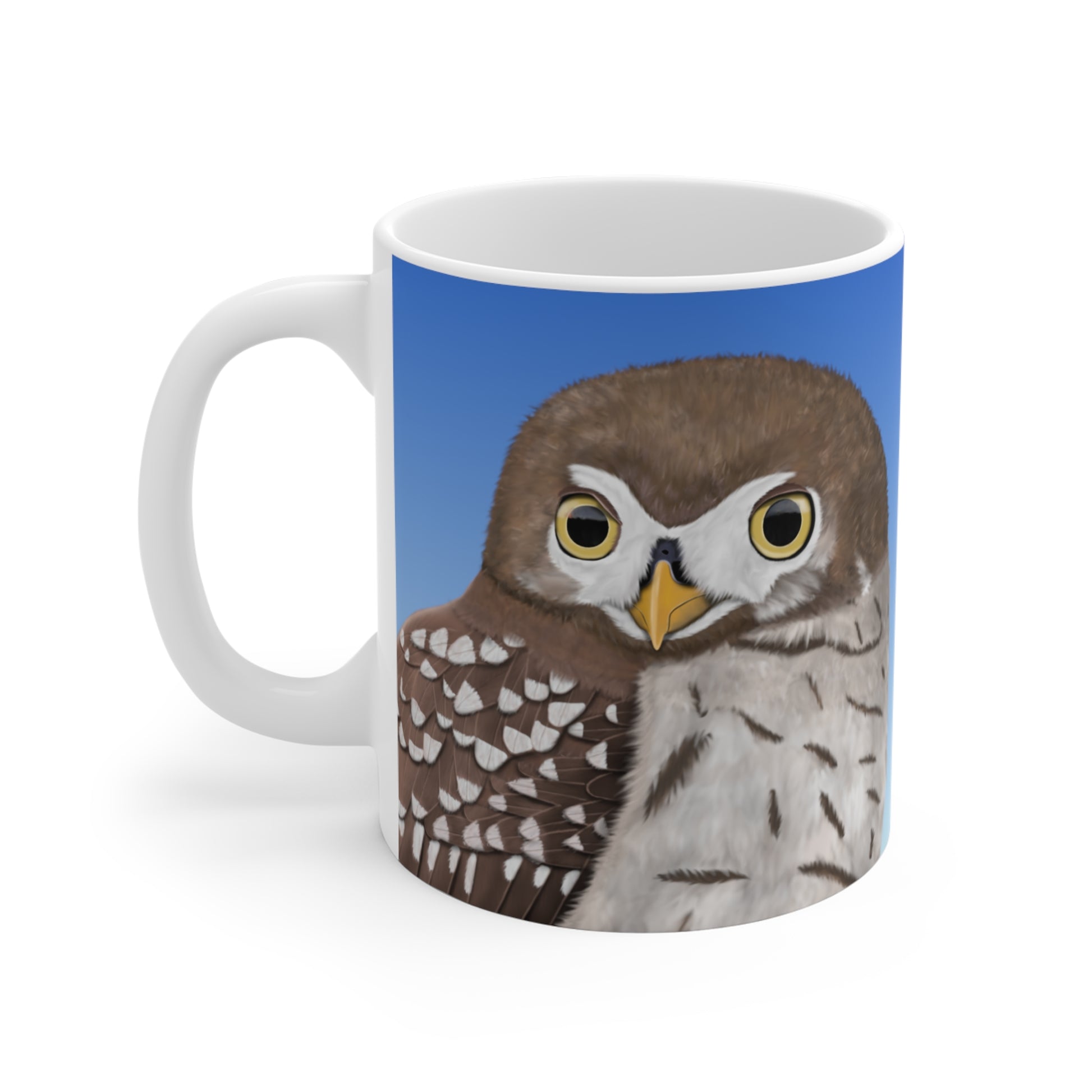 Little Owl Bird Ceramic Mug 11oz - jz.birds
