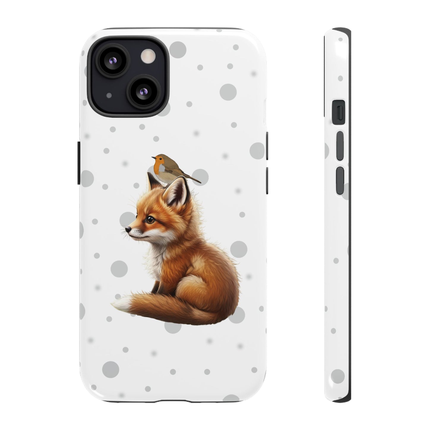 Rotkehlchen mit Fuchs iPhone & Google Pixel Tiermotiv Handyhülle - Tierisch guter Schutz