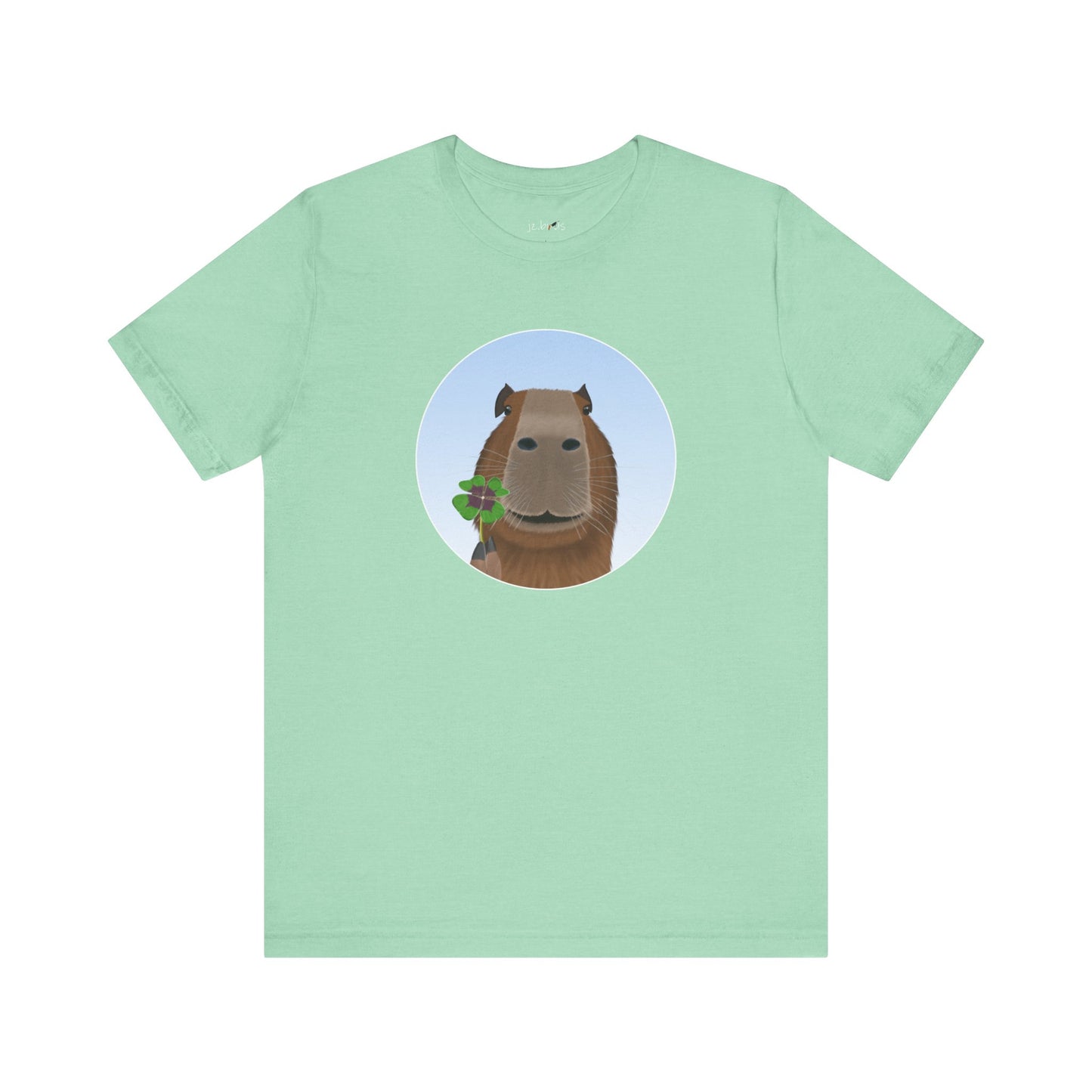 Capybara with Lucky Clover Funny T-Shirt