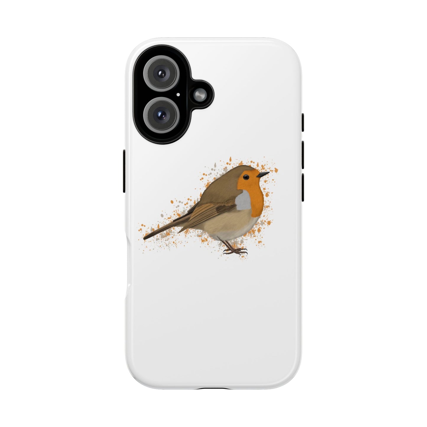 Rotkehlchen Vogel iPhone & Google Pixel Vogelmotiv Handyhülle Weiß