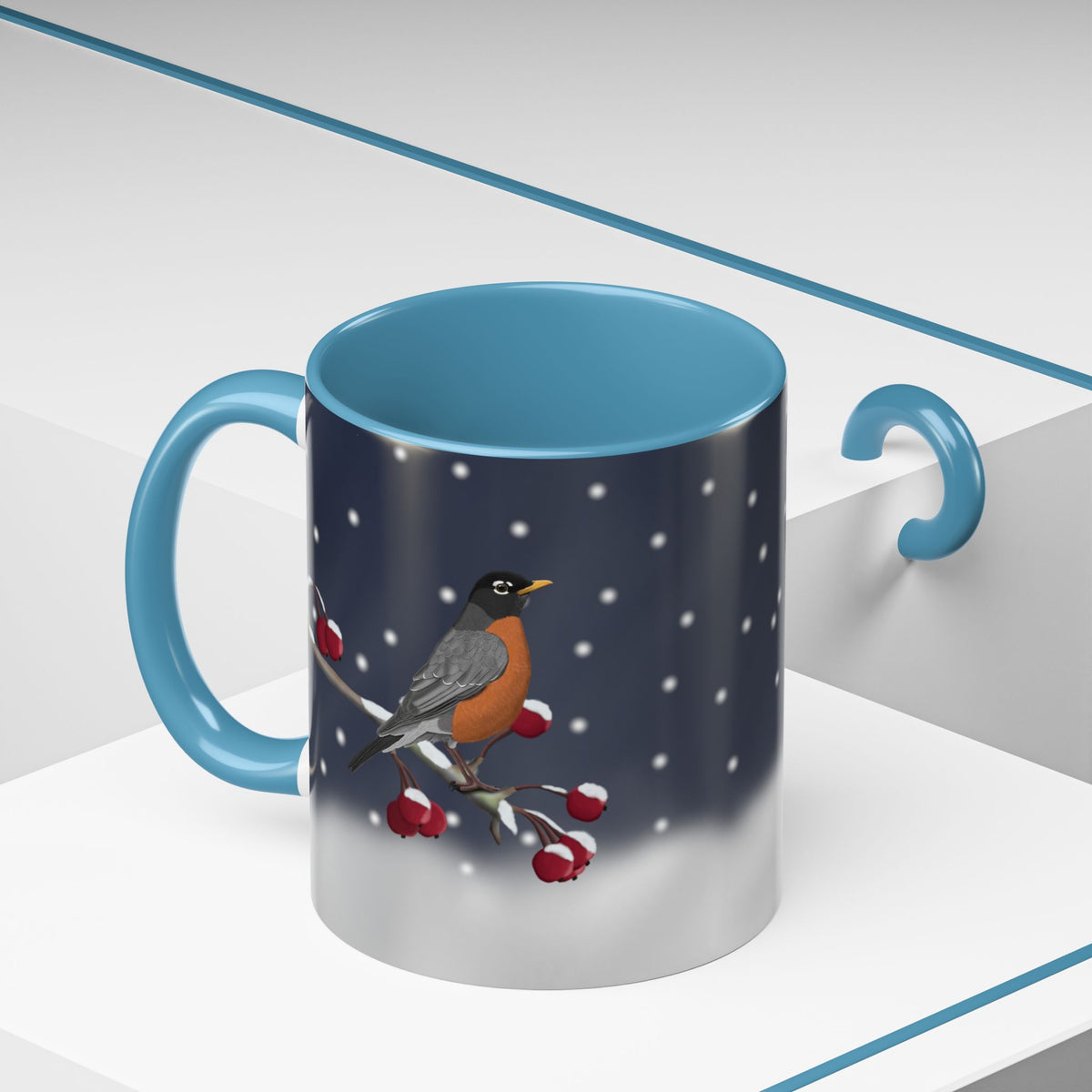 アメリカンロビンバードコーヒーマグ | 鳥好きの方への陶器製クリスマスギフト